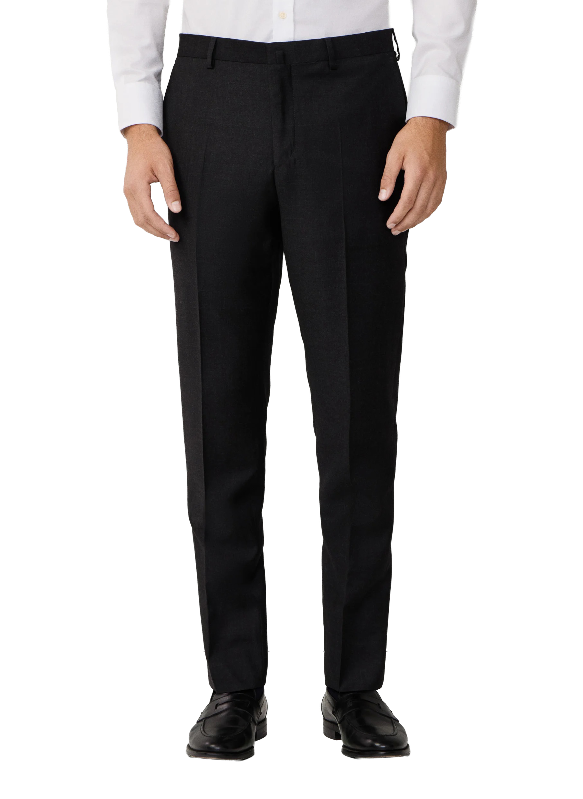 Pantalon de costume ajusté en laine HACKETT Gris