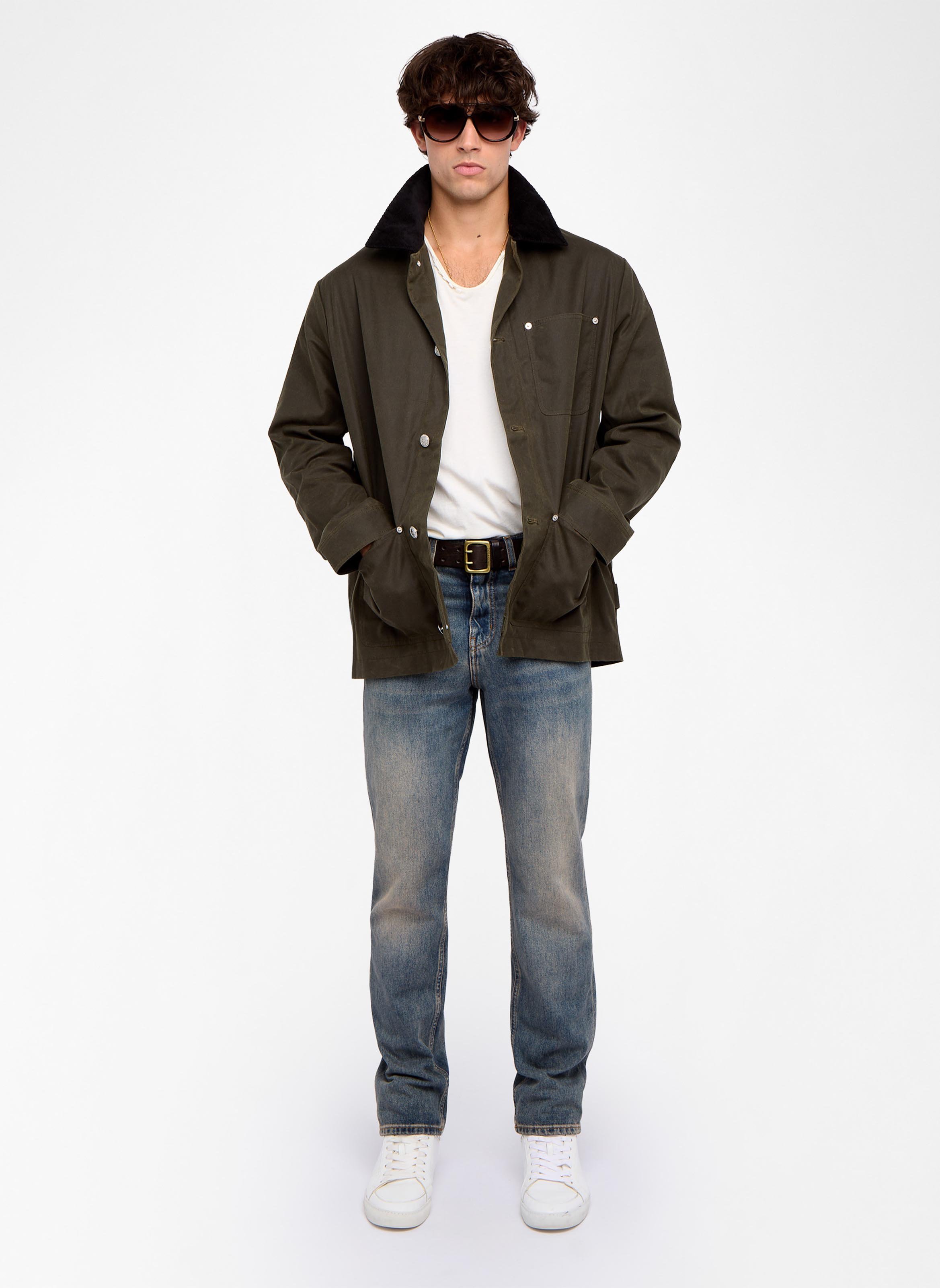 Veste col classique en coton boye ZADIG&VOLTAIRE Kaki