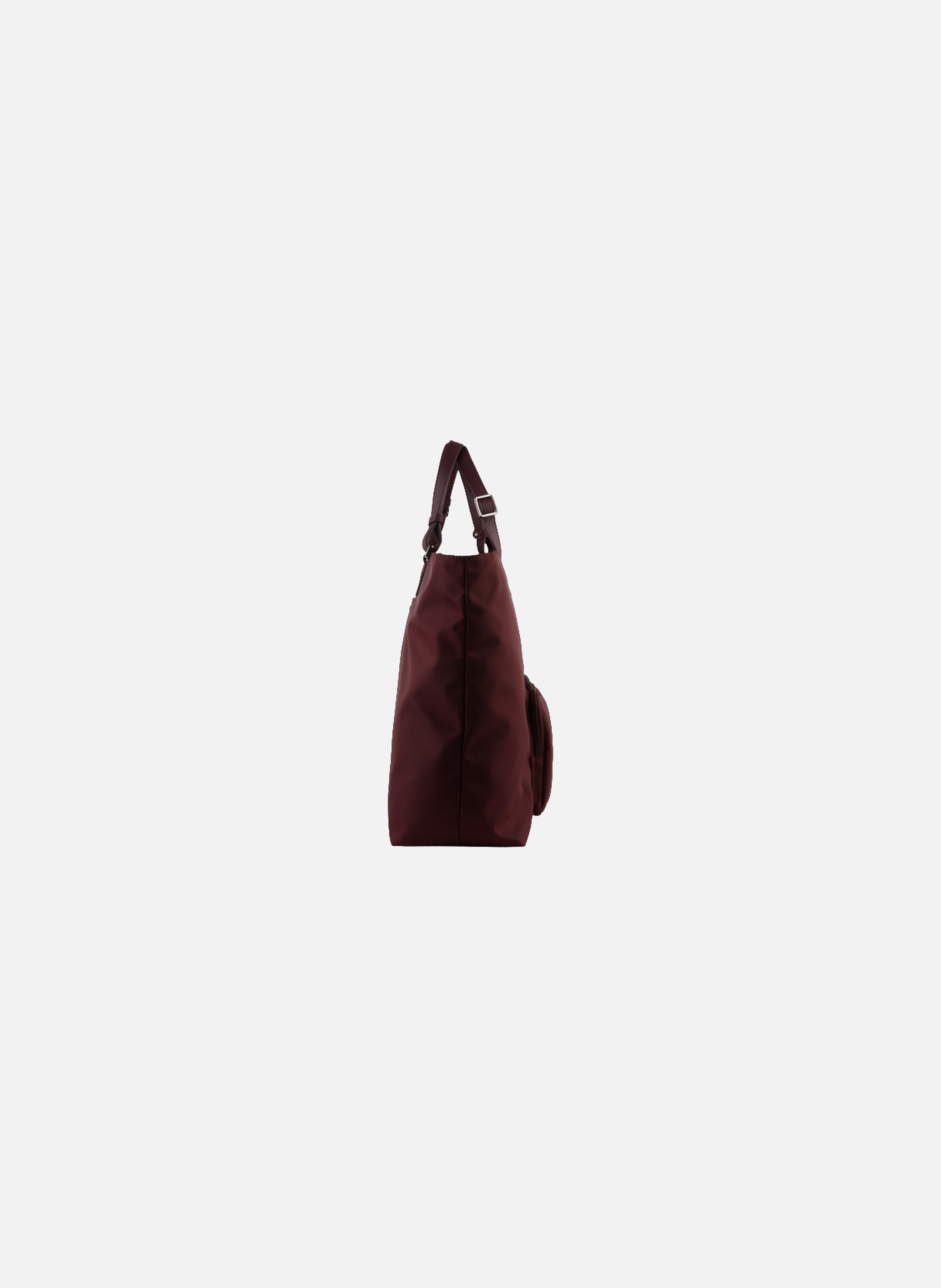 Escale | sac cabas en toile garnie cuir POURCHET Rouge