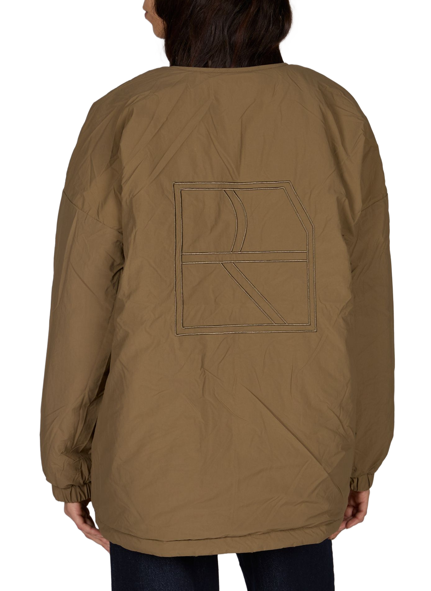 Chaqueta acolchada con logo en la espalda. VILA Marrón