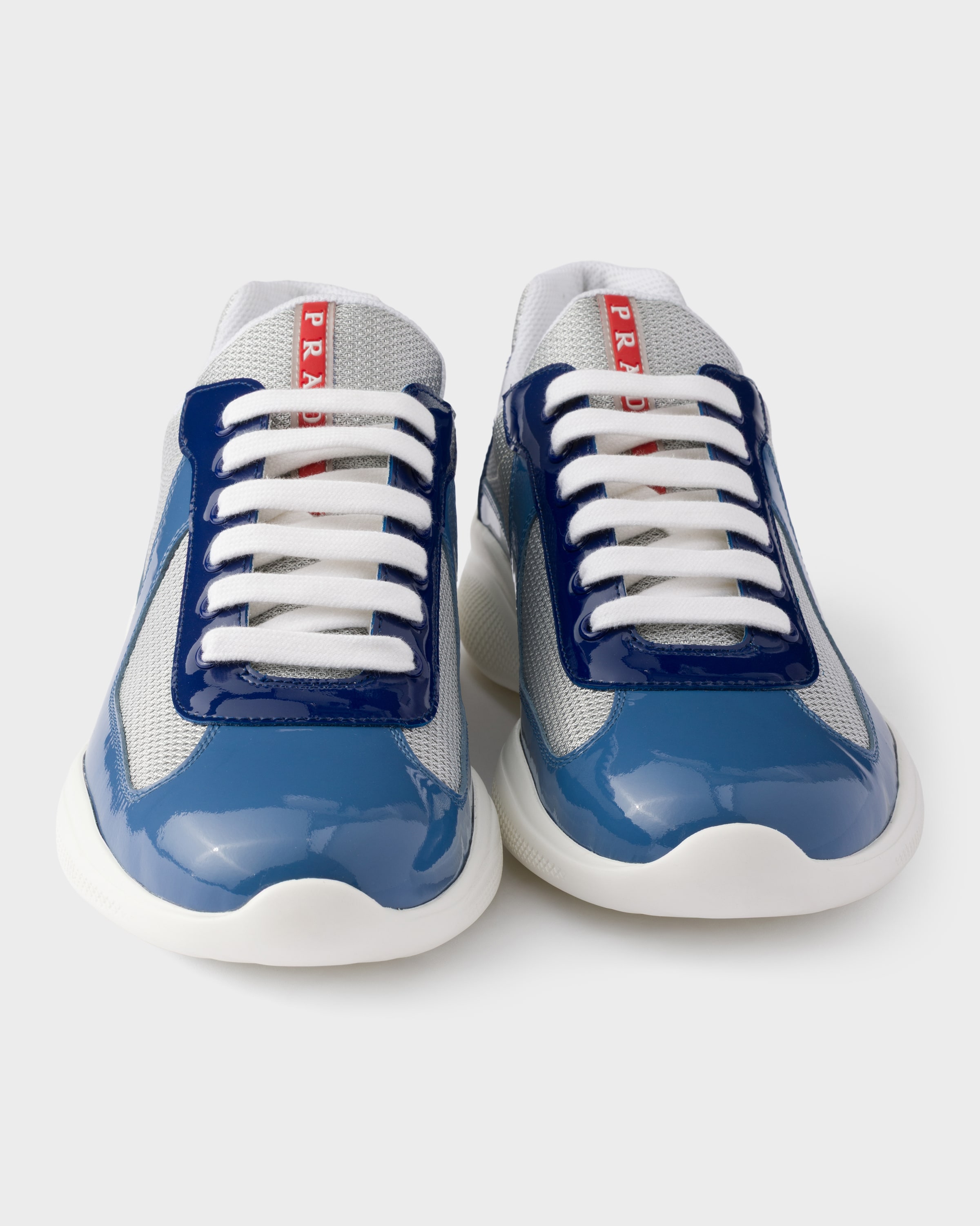 Sneakers prada america’s cup en cuir verni et tiss PRADA Bleu