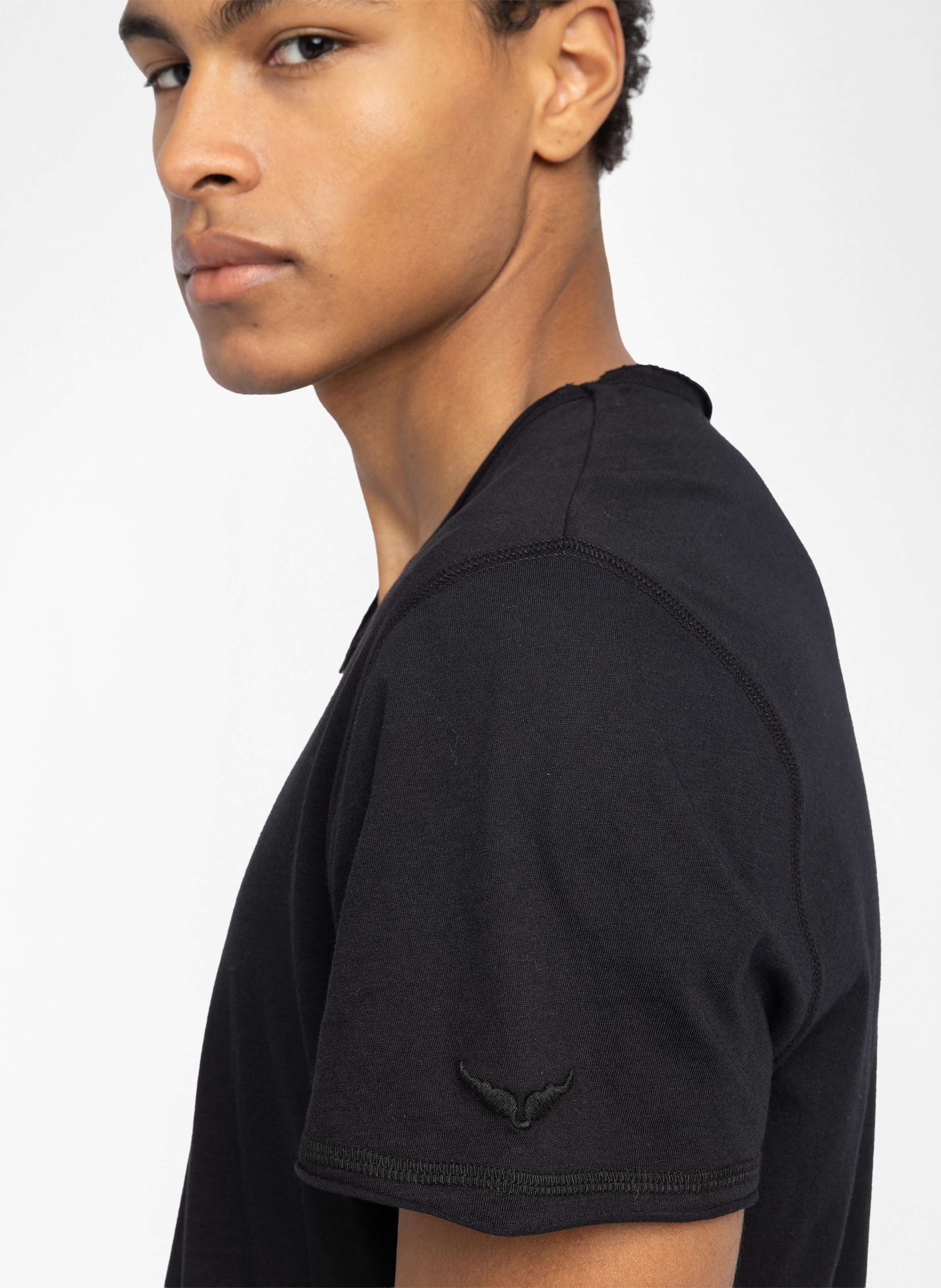Tee-shirt droit en coton monastir ZADIG&VOLTAIRE Black