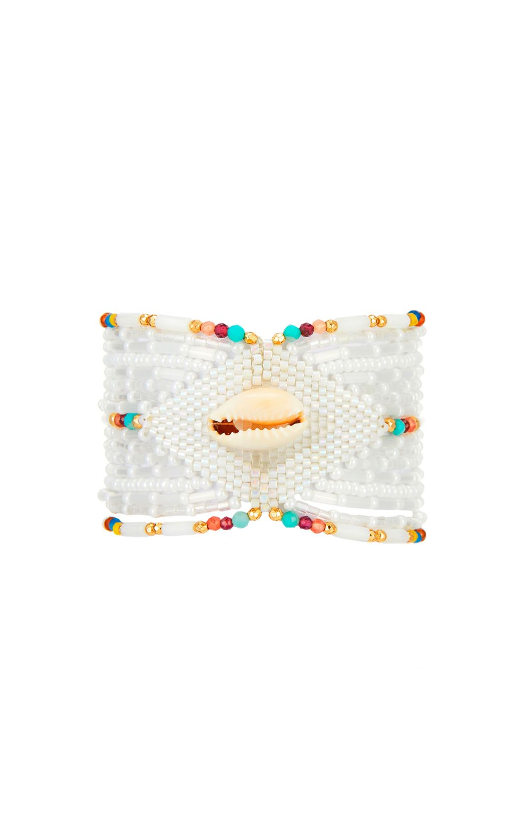 Manchette bracelet multiliens chokohona HIPANEMA Blanc