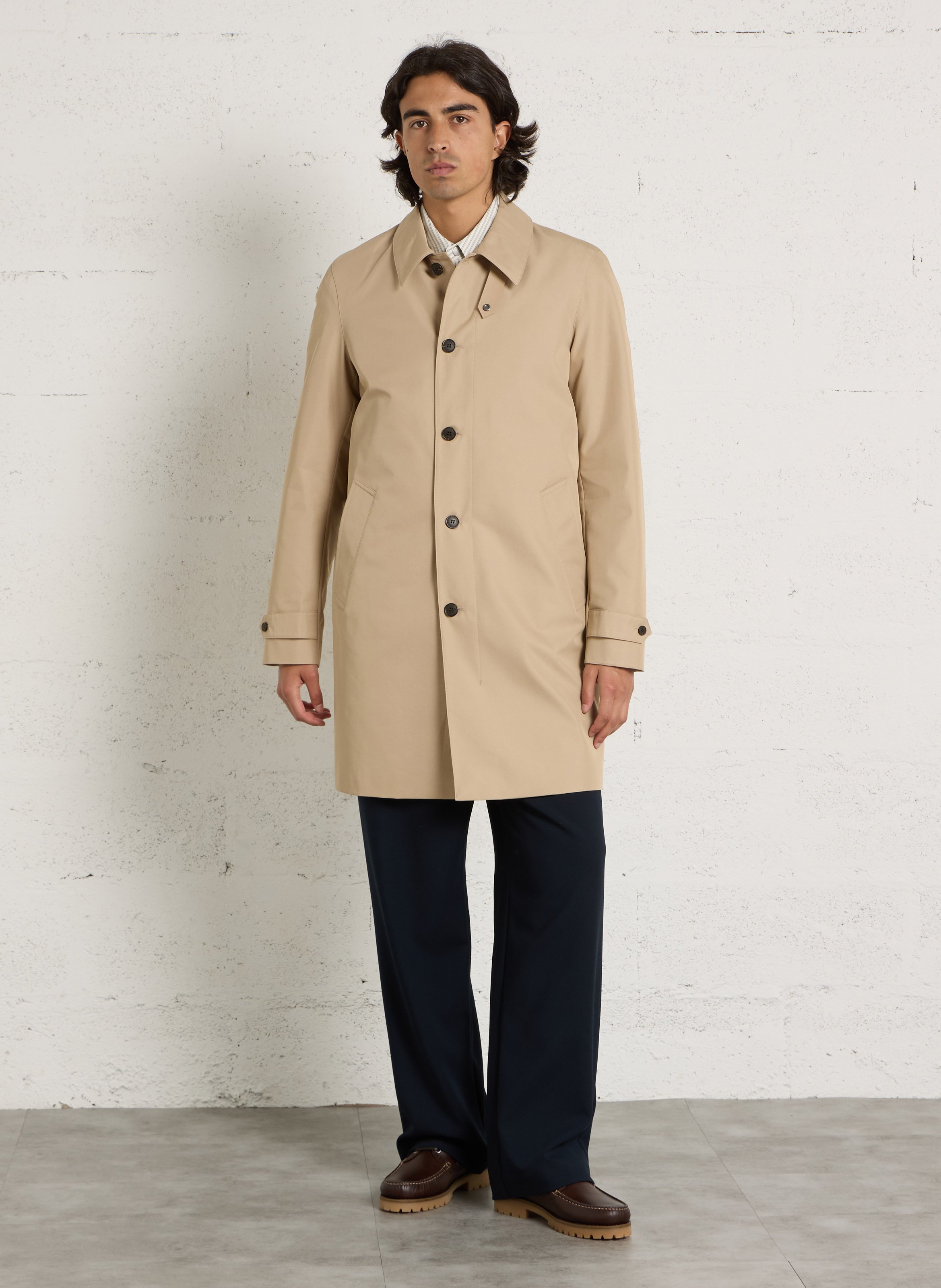 Trench droit en coton mélangé IKKS Beige