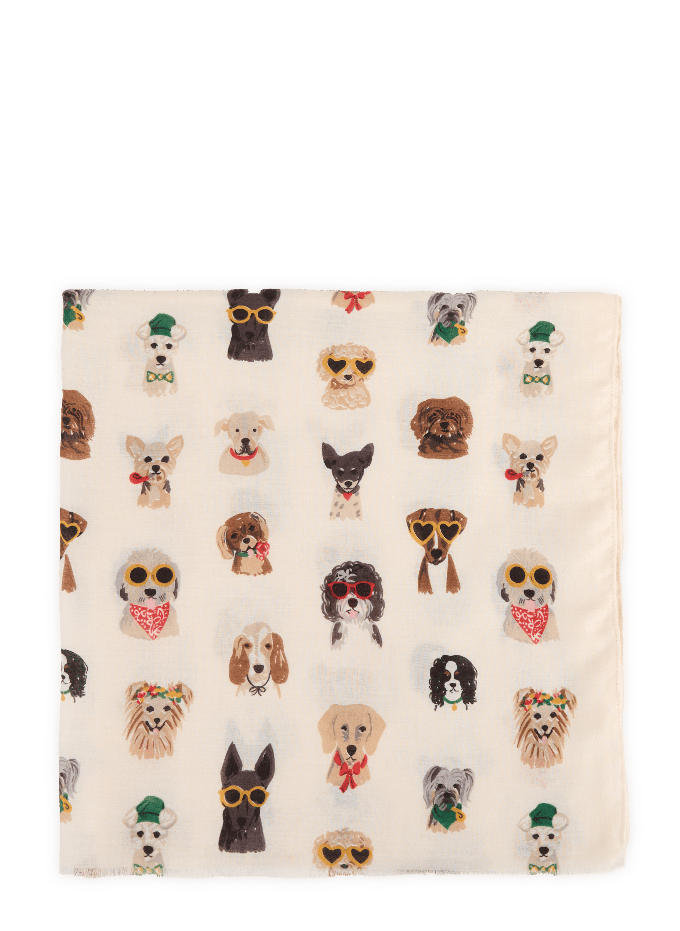 Scarf with pattern and fringe AU PRINTEMPS PARIS Beige