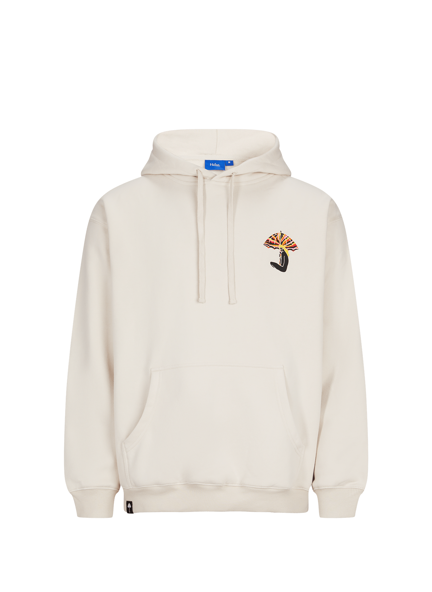 Oversized hoodie in blended cotton with uprisal logo HELAS CAPS Beige