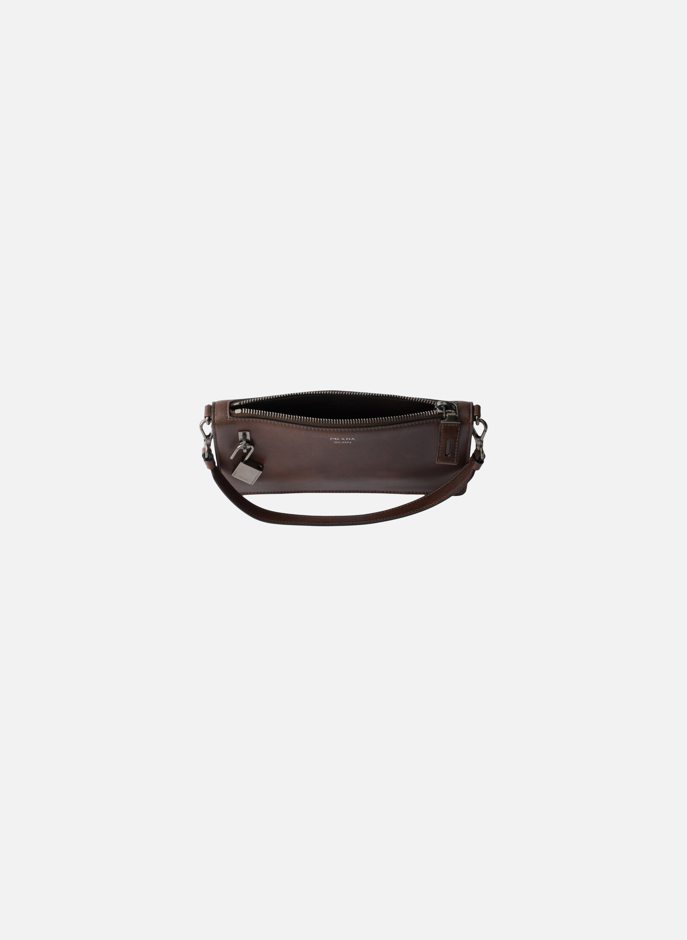 Pochette en cuir PRADA Marron