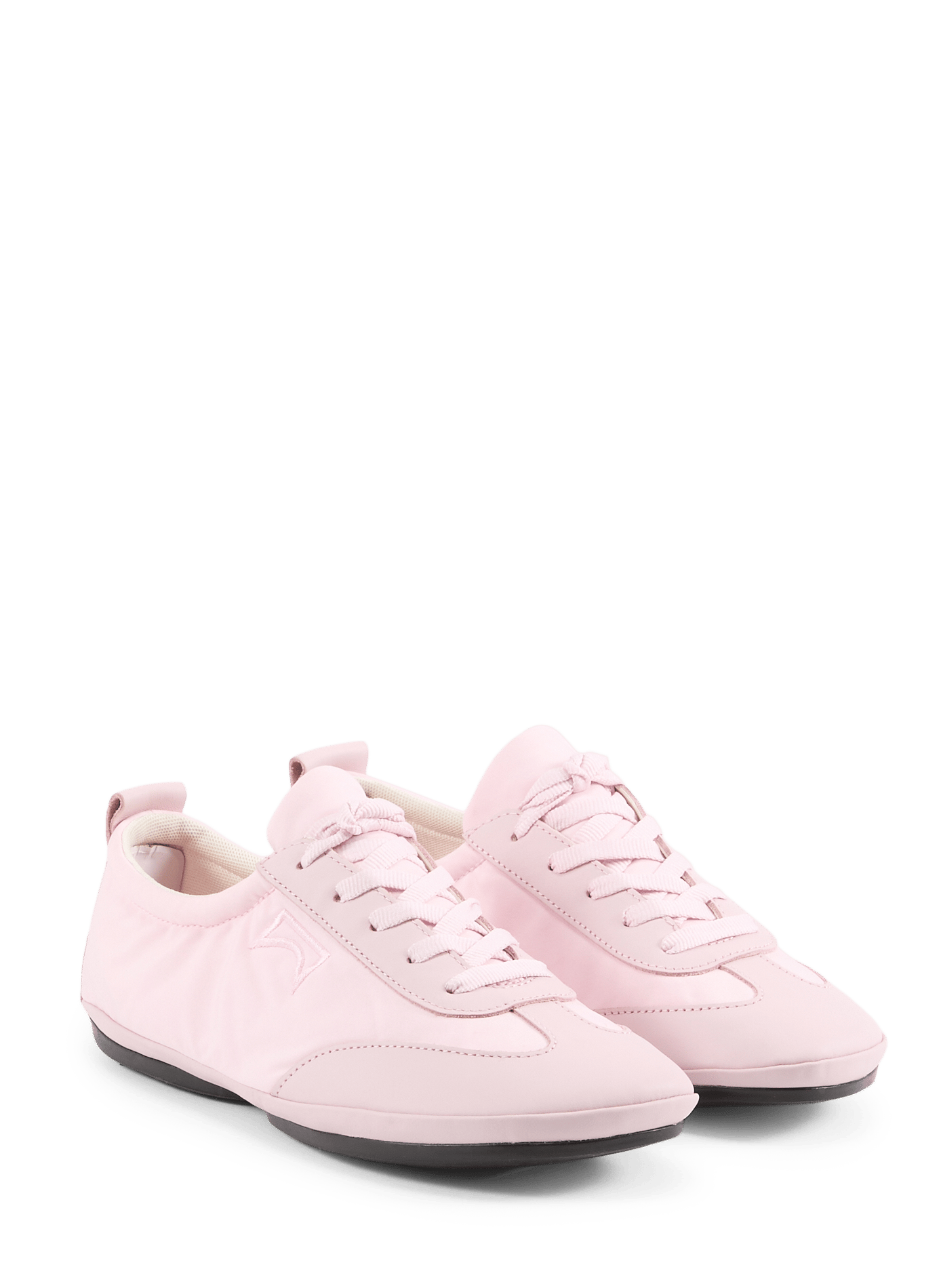 Mixed leather low-top sneakers CAMPER Pink