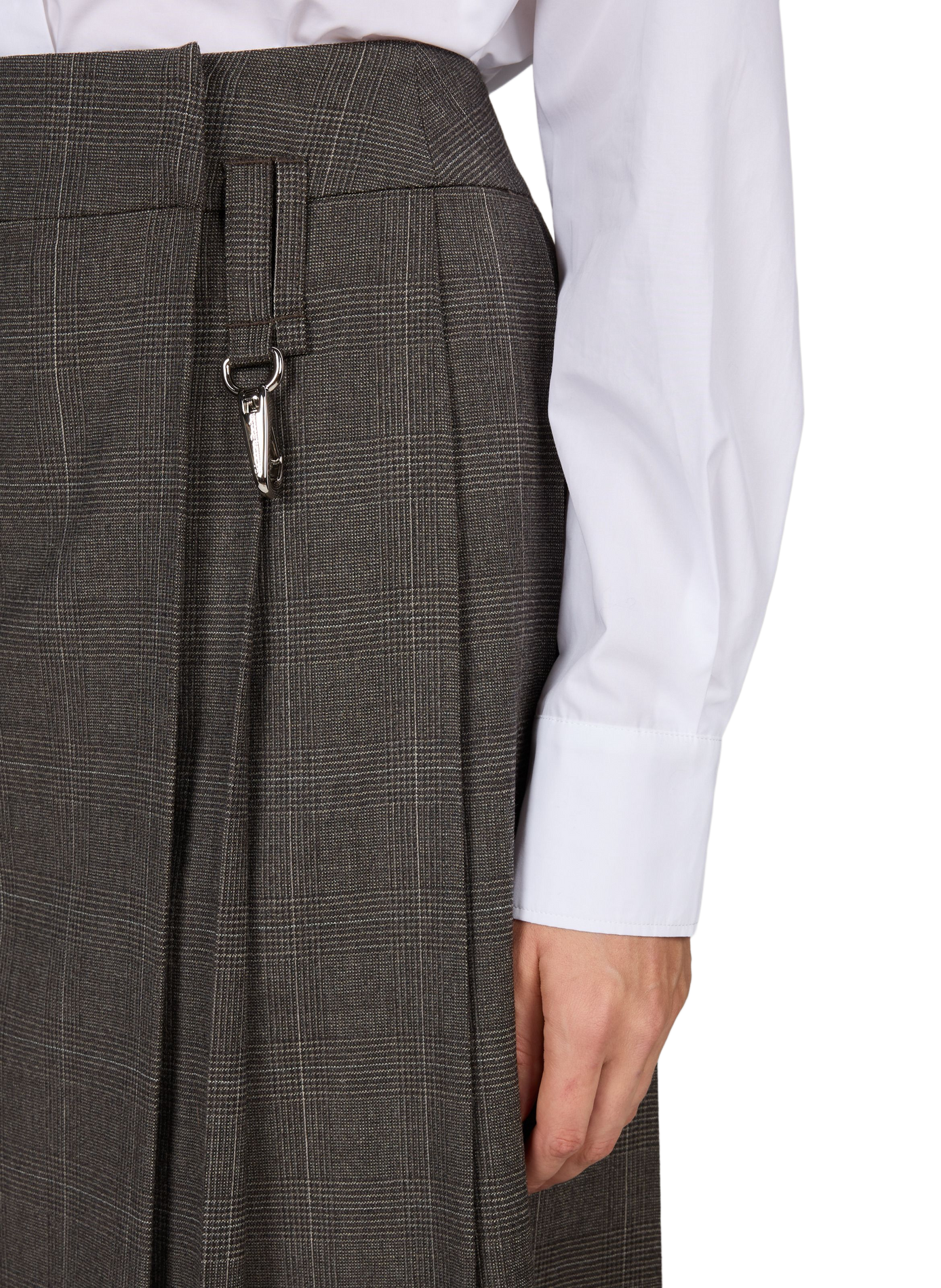Short pleated skirt in mixed wool SIMONE ROCHA Grey