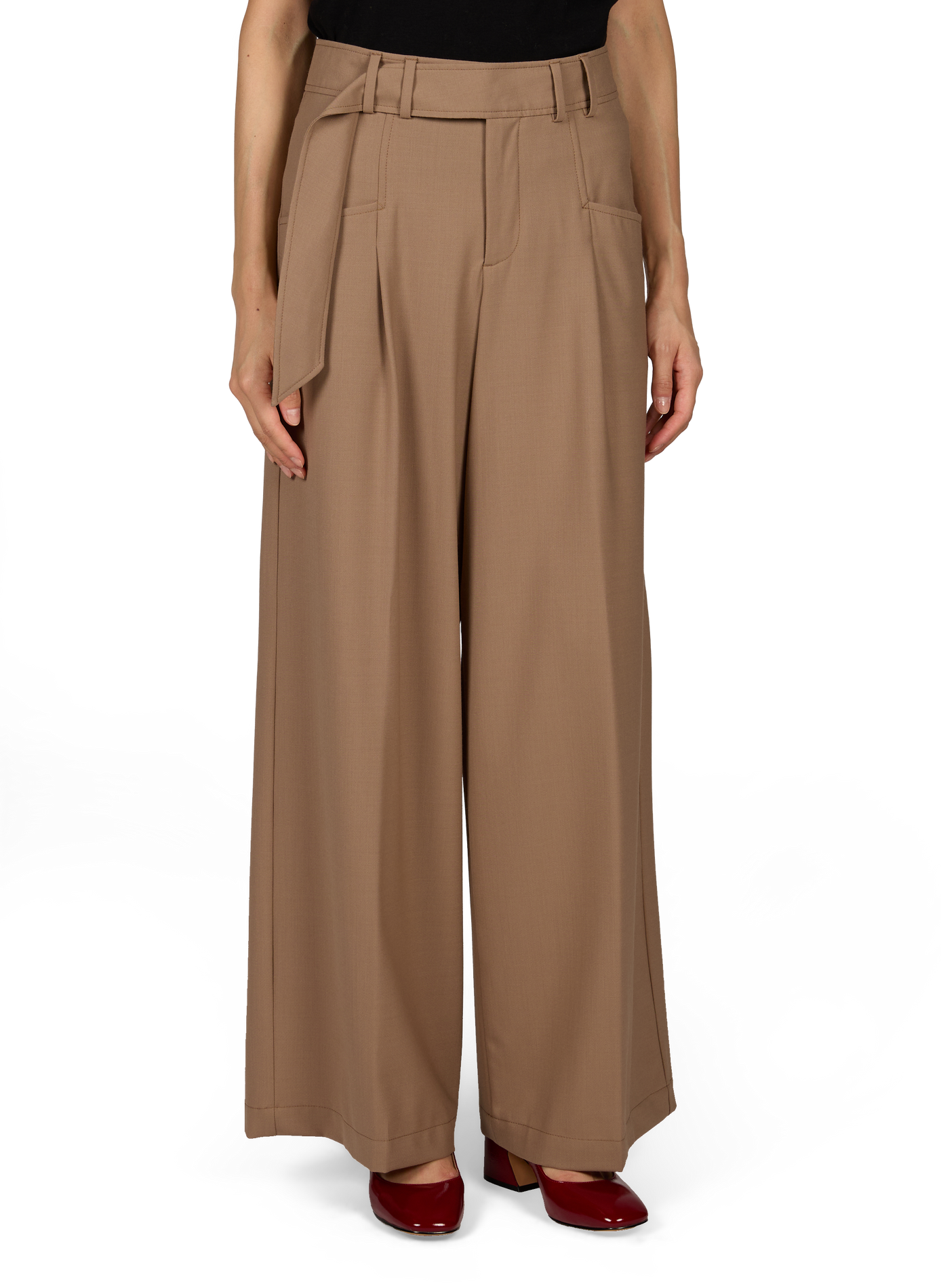 Weite Hose aus Wollmischung CLOSED Beige