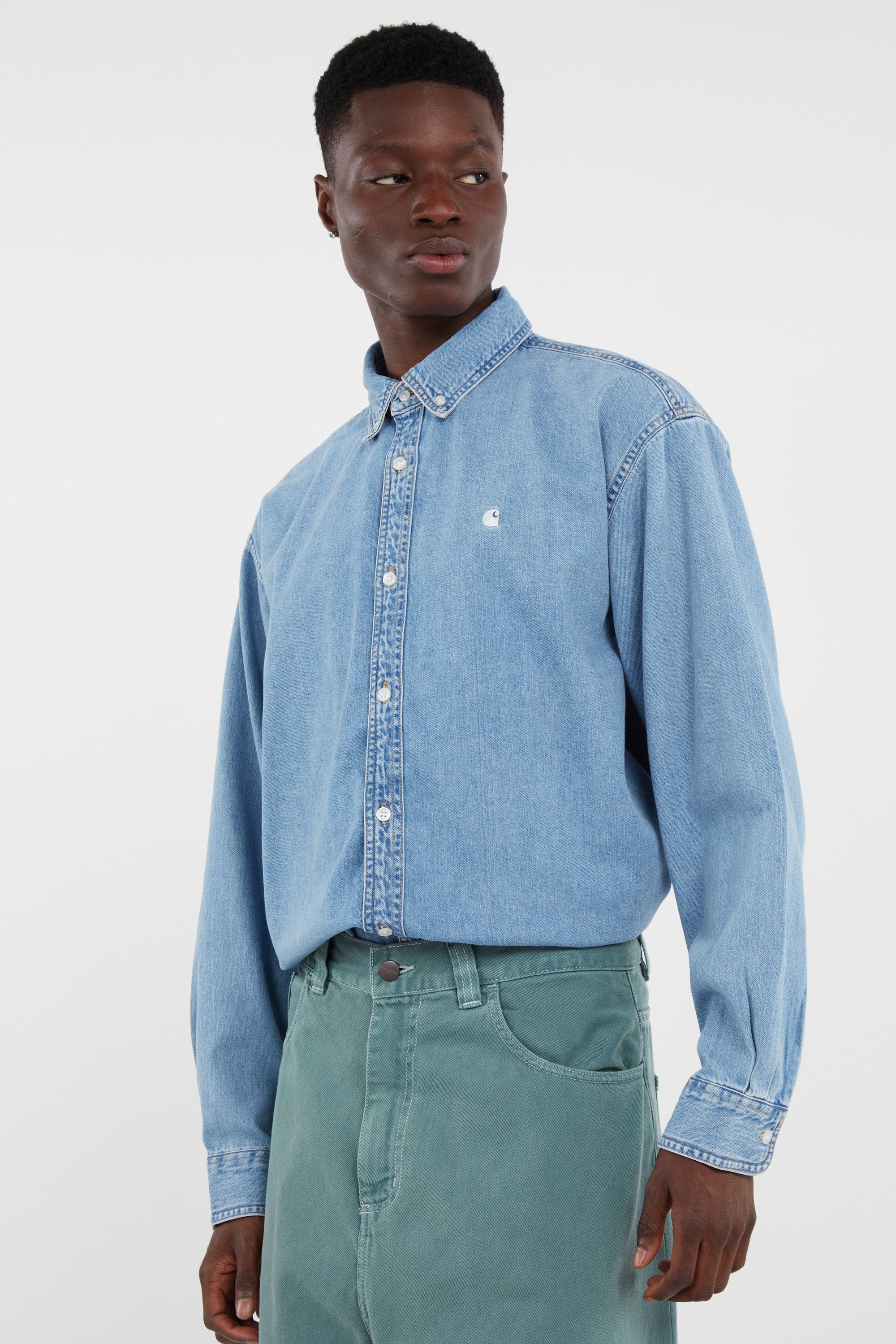 Chemise l/s lucas shirt CARHARTT WIP Bleu