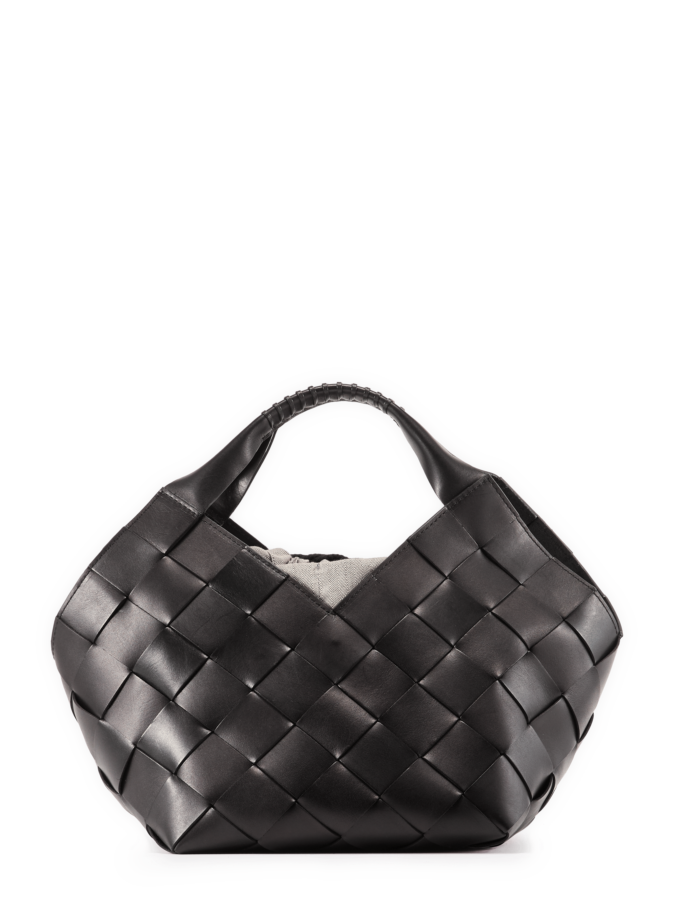 Woven leather BOTTEGHE basket bag DRAGON DIFFUSION Black