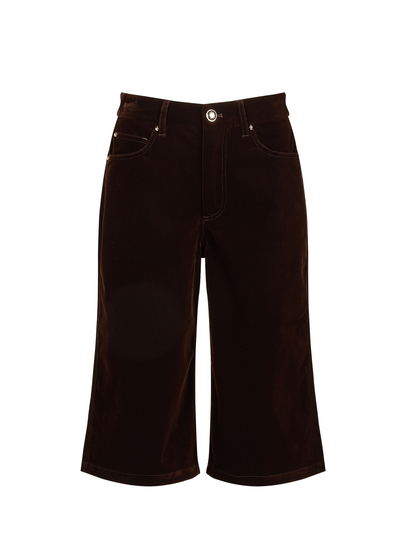 Corduroy Look Bermuda Shorts PETITE MENDIGOTE Brown