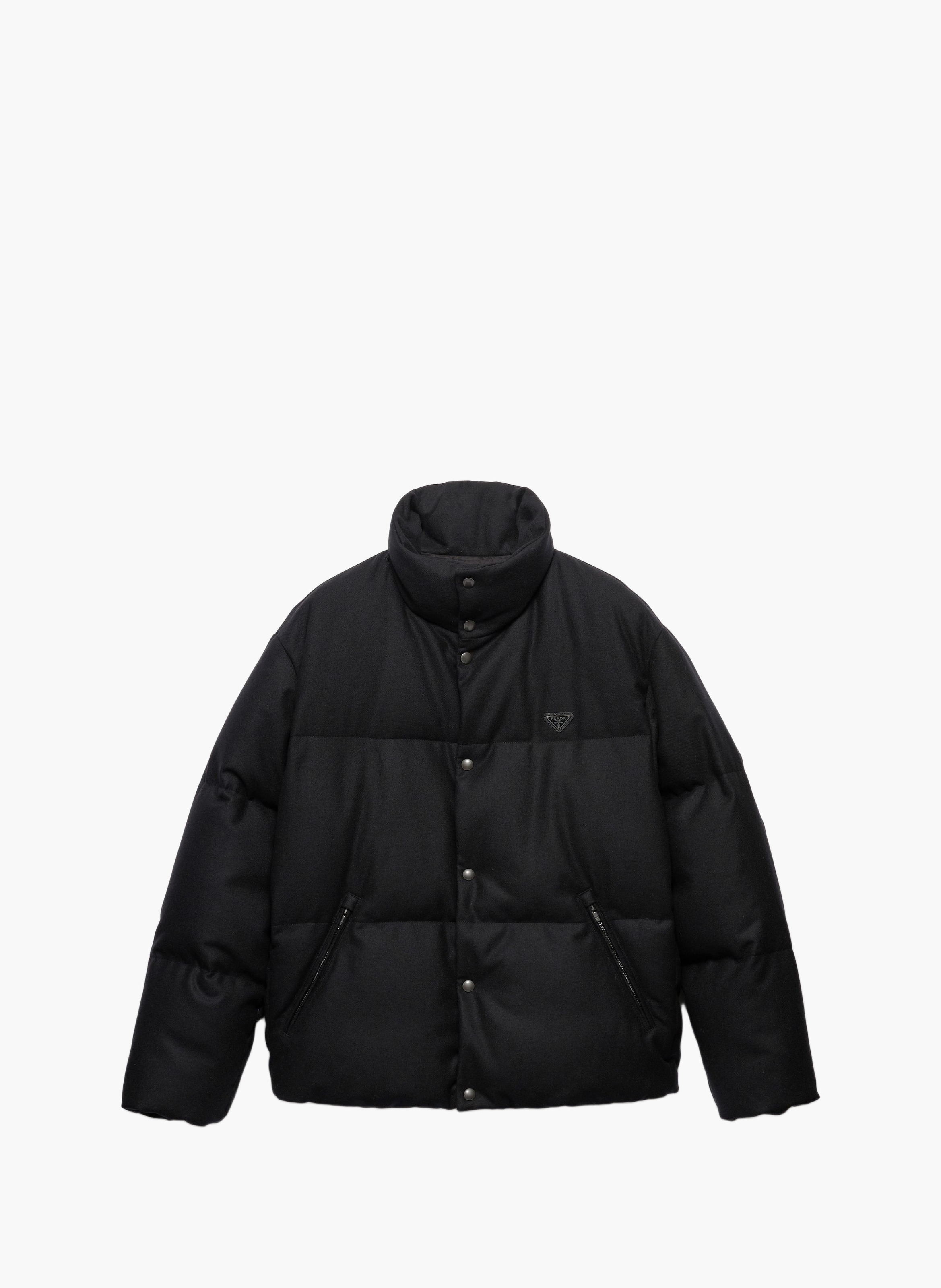 Veste en duvet re-wool de poids moyen PRADA Noir