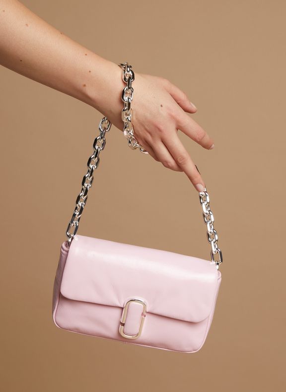 Marc Jacobs The J Marc Mini Pillow Leather Shoulder Bag in Pink