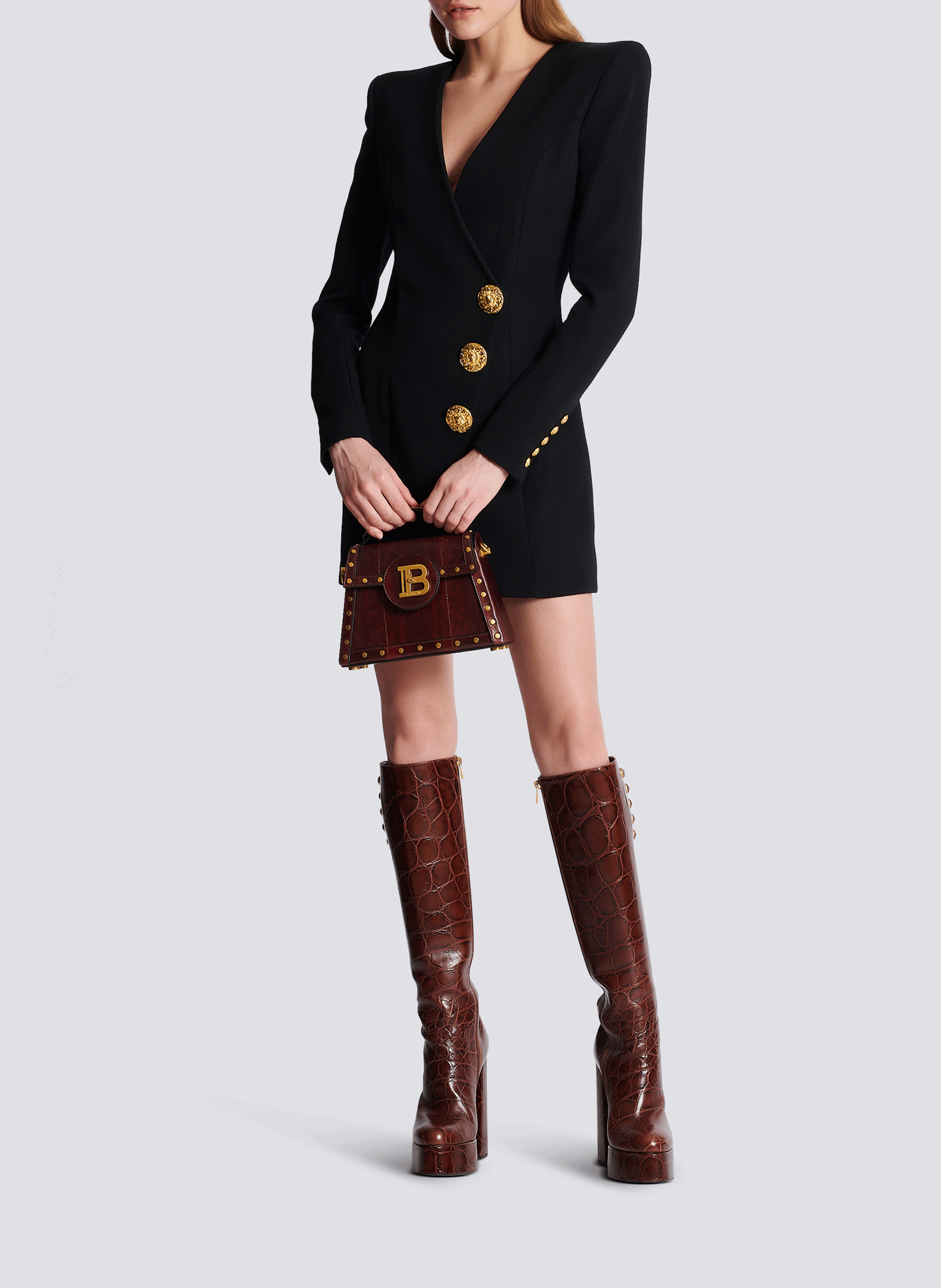 Robe Fille Automne-Hiver 2023 – Tricot Rayures Avec Boutons Décoratifs – Robe Pull Décontractée – Taille 120 à 160