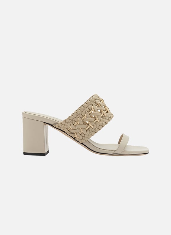 Sandale à talon moyen bloc et bride nude almeria Kaki by SERENA UZIYEL SERENA UZIYEL Sandale à talon moyen bloc et bride nude almeria Kaki