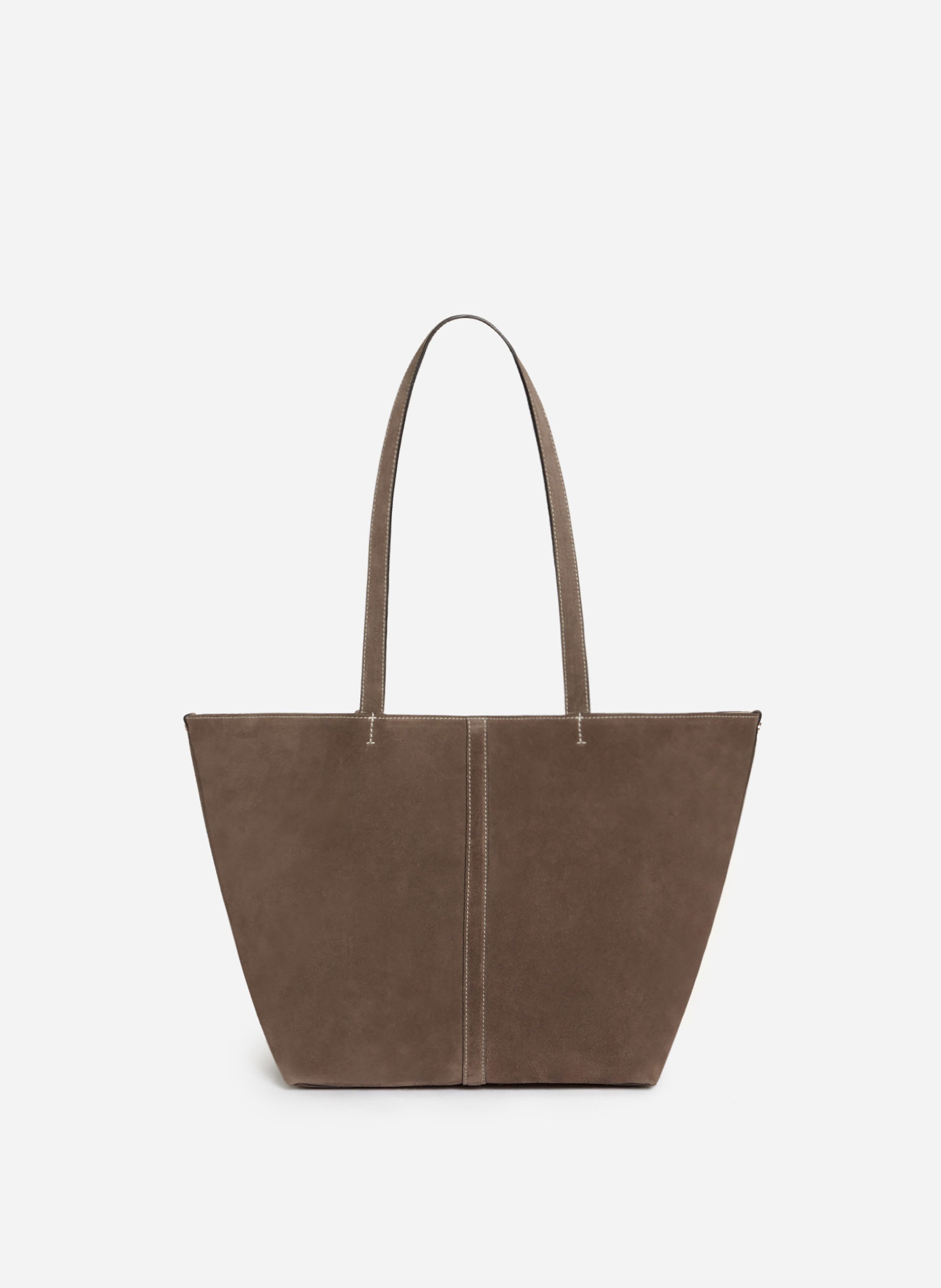 Petit cabas daily en cuir velours VANESSA BRUNO Beige