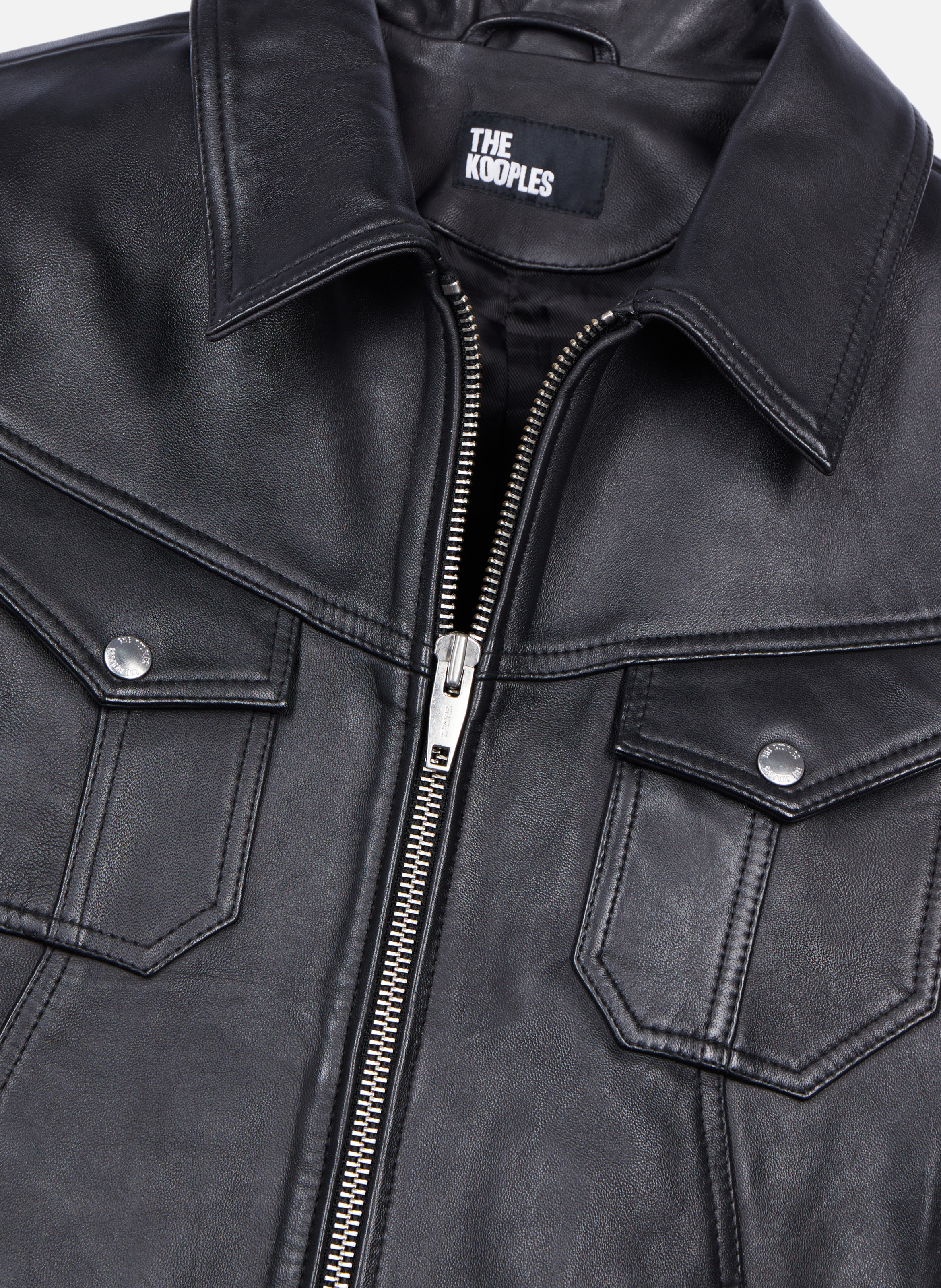 Blouson en cuir THE KOOPLES Noir