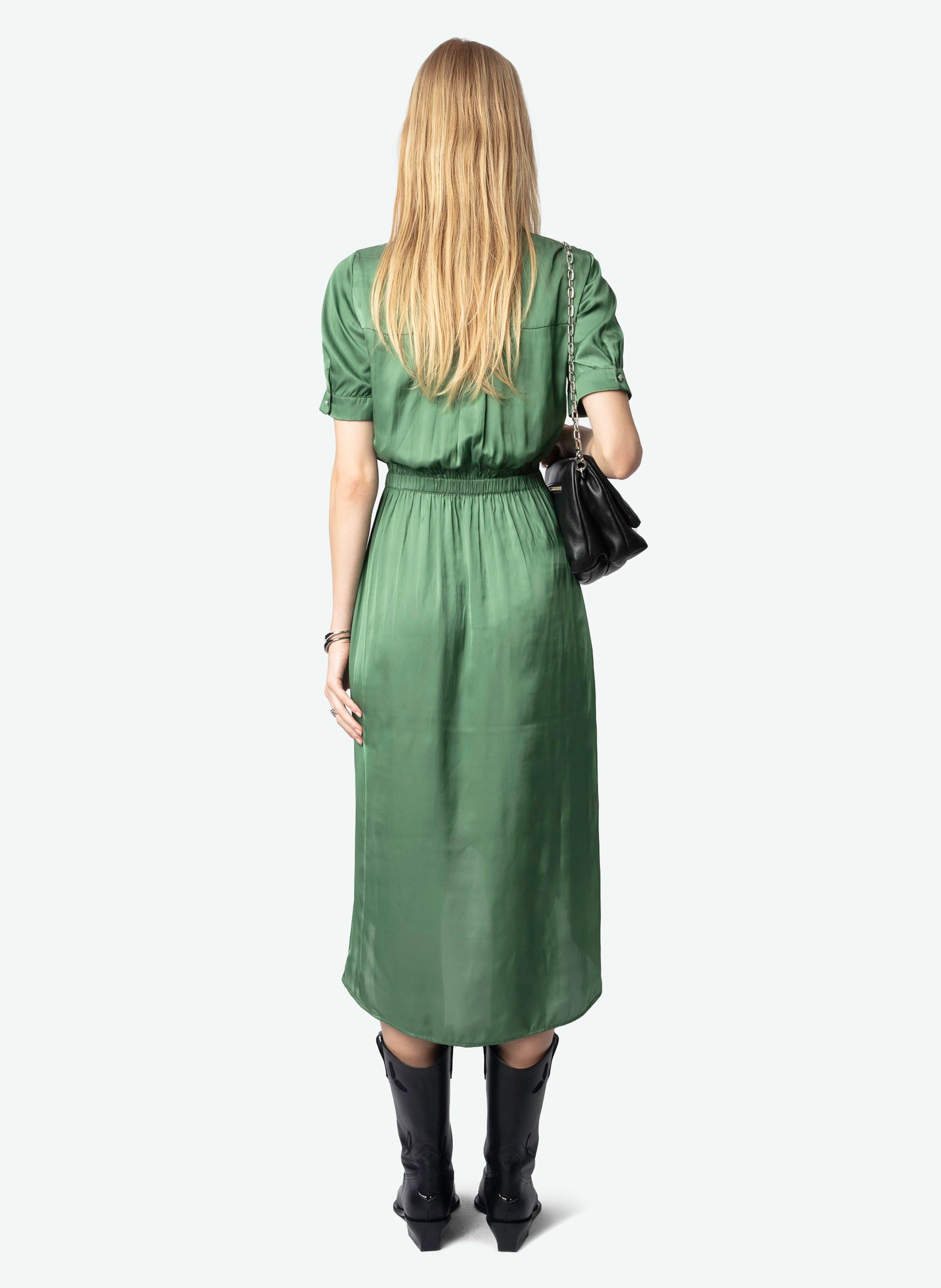 Robe midi cintrée à manches courtes rimaz ZADIG&VOLTAIRE Vert