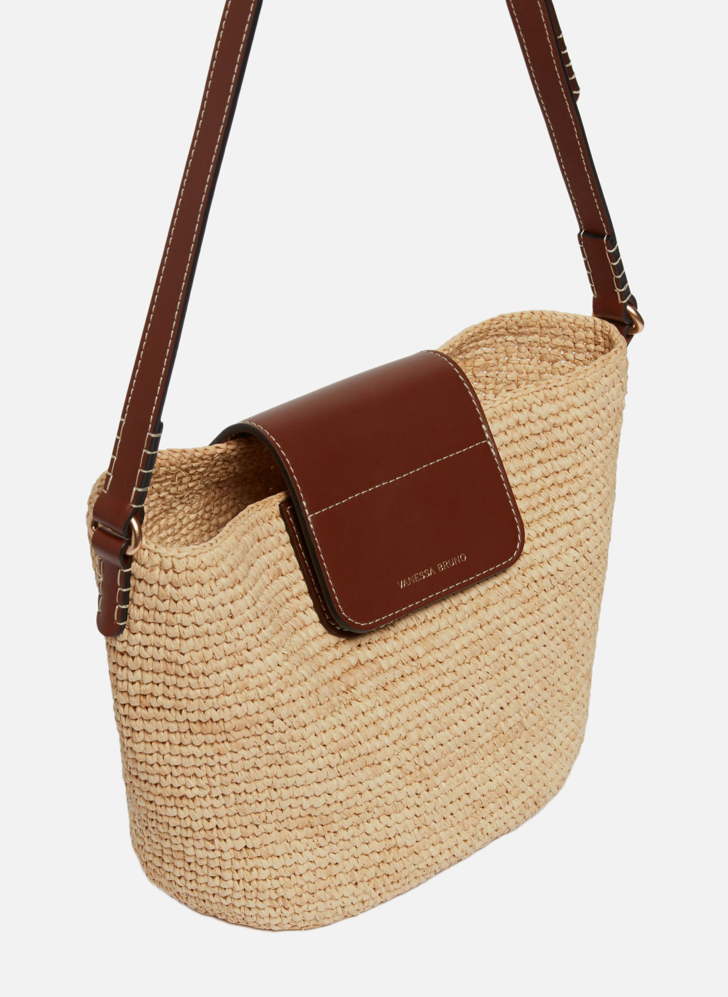 Panier en raphia VANESSA BRUNO Blanc