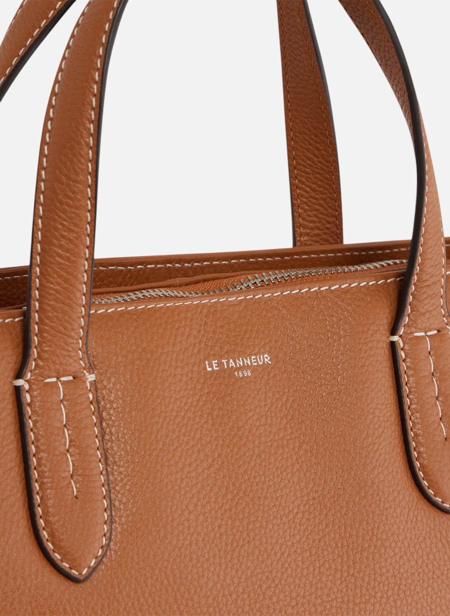 Porte documents 1 soufflet 15" sophie en cuir grainé LE TANNEUR Marron