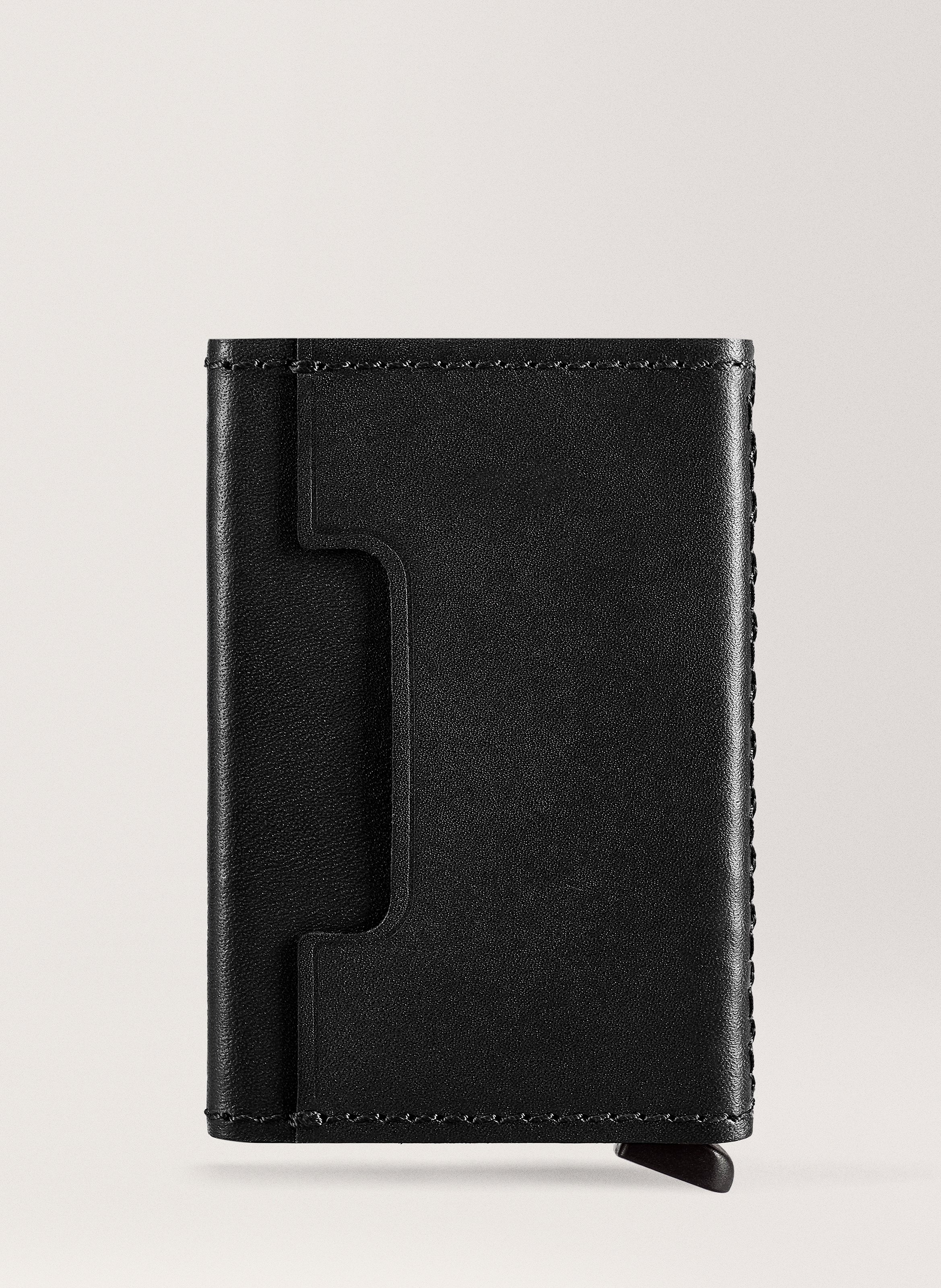 Porte-cartes 'The Cardprotector' en cuir vachetta CARL FRIEDRIK Noir