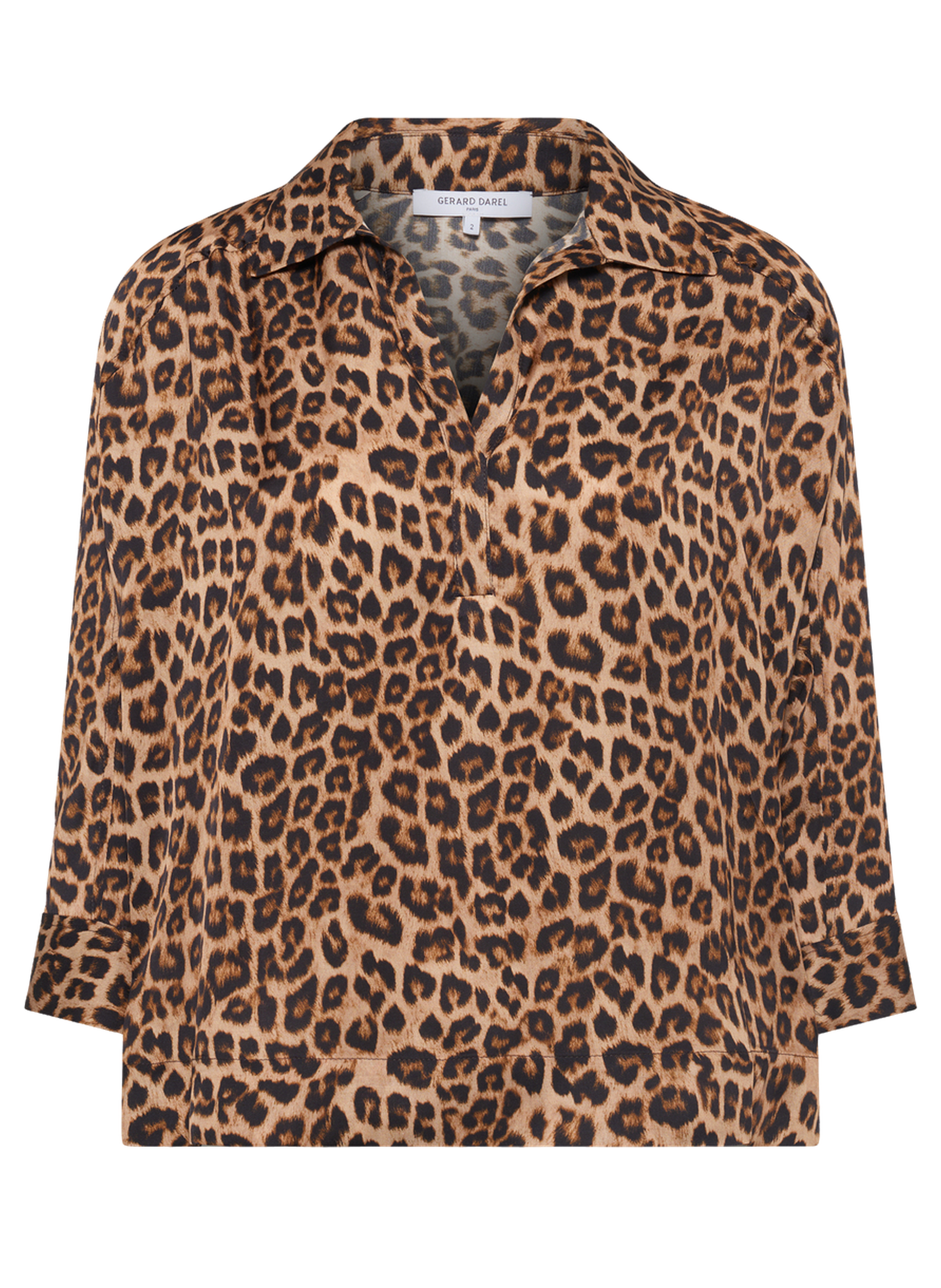 Chemise en satin léopard - aude GERARD DAREL Beige