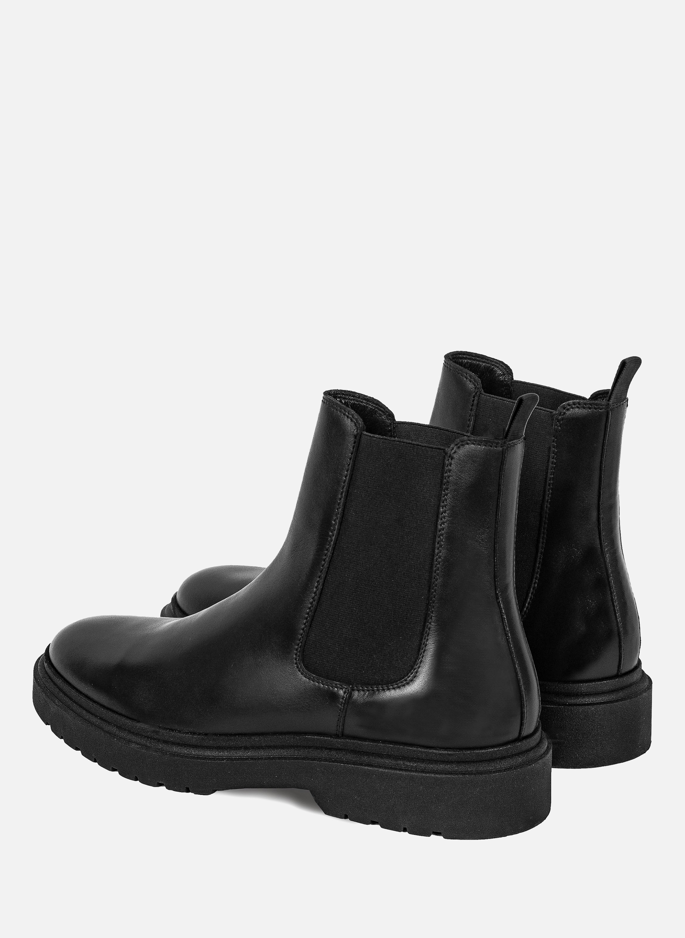 Chelsea boots gomme cuir JULES & JENN Noir