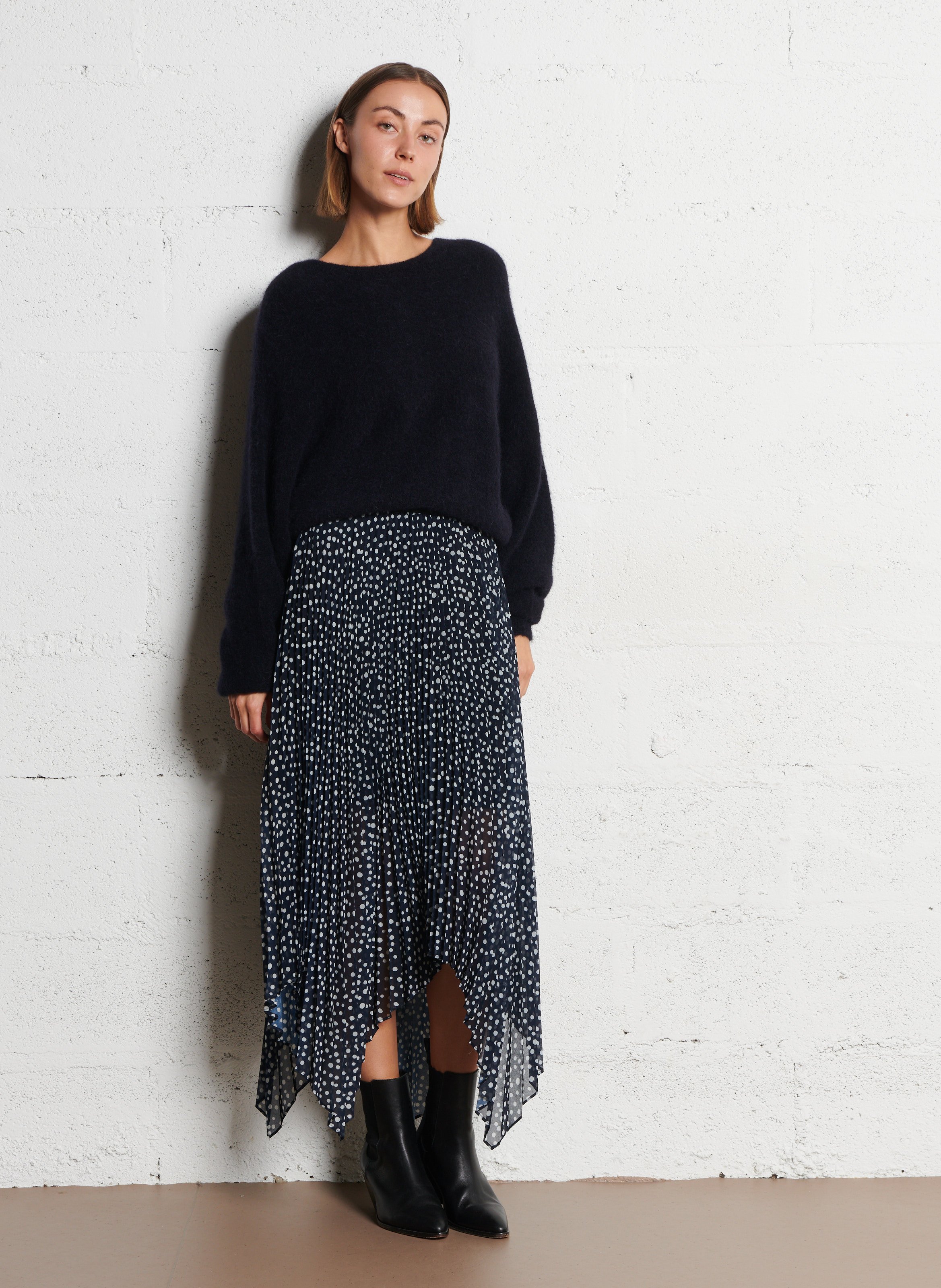 Pull ample en laine mélangée IKKS Noir