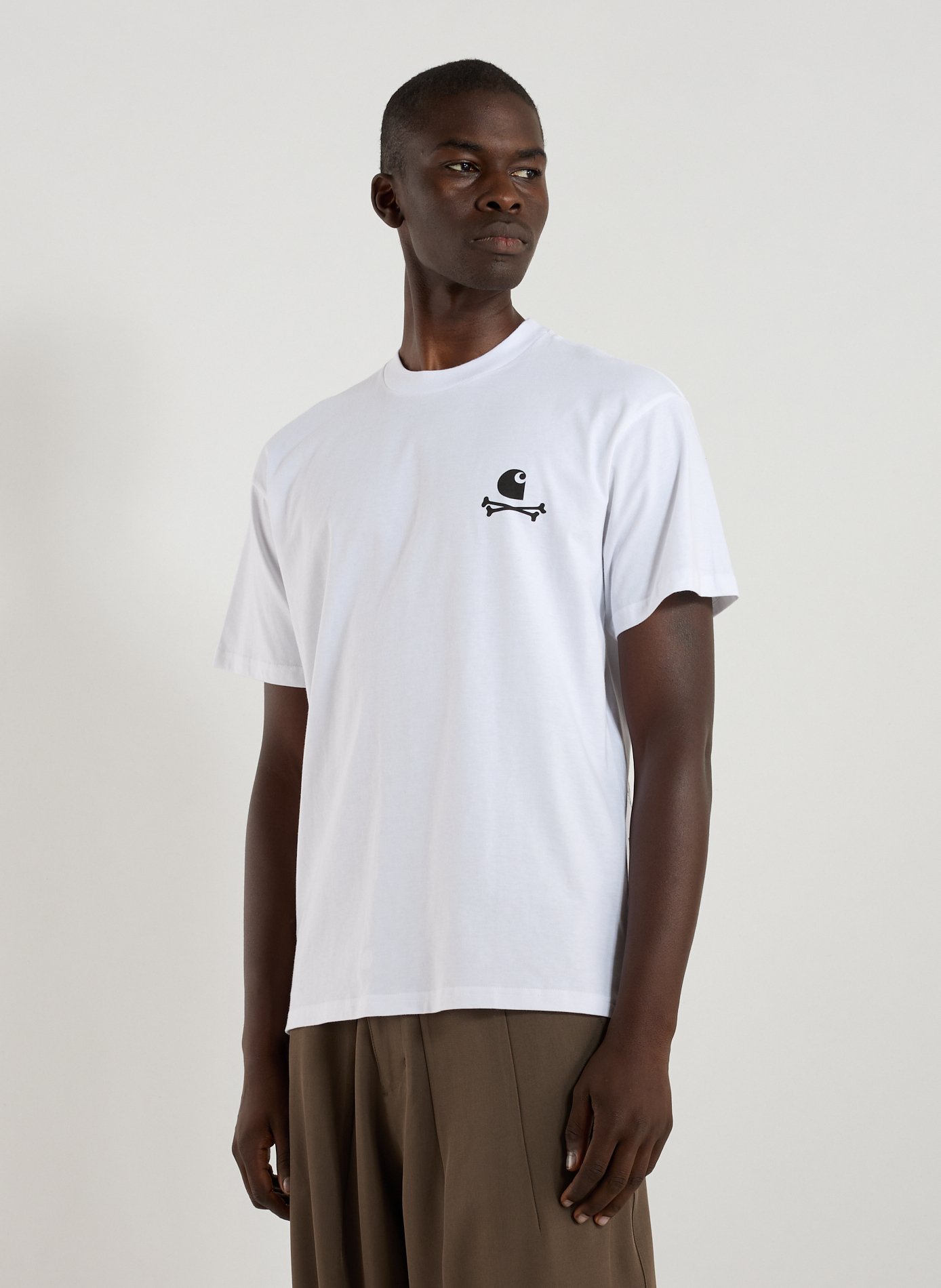 CARHARTT WIP T-shirt imprimé à col rond en coton White