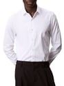 Classic fitted cotton shirt | White by CALVIN KLEIN CALVIN KLEIN Classic fitted cotton shirt | White