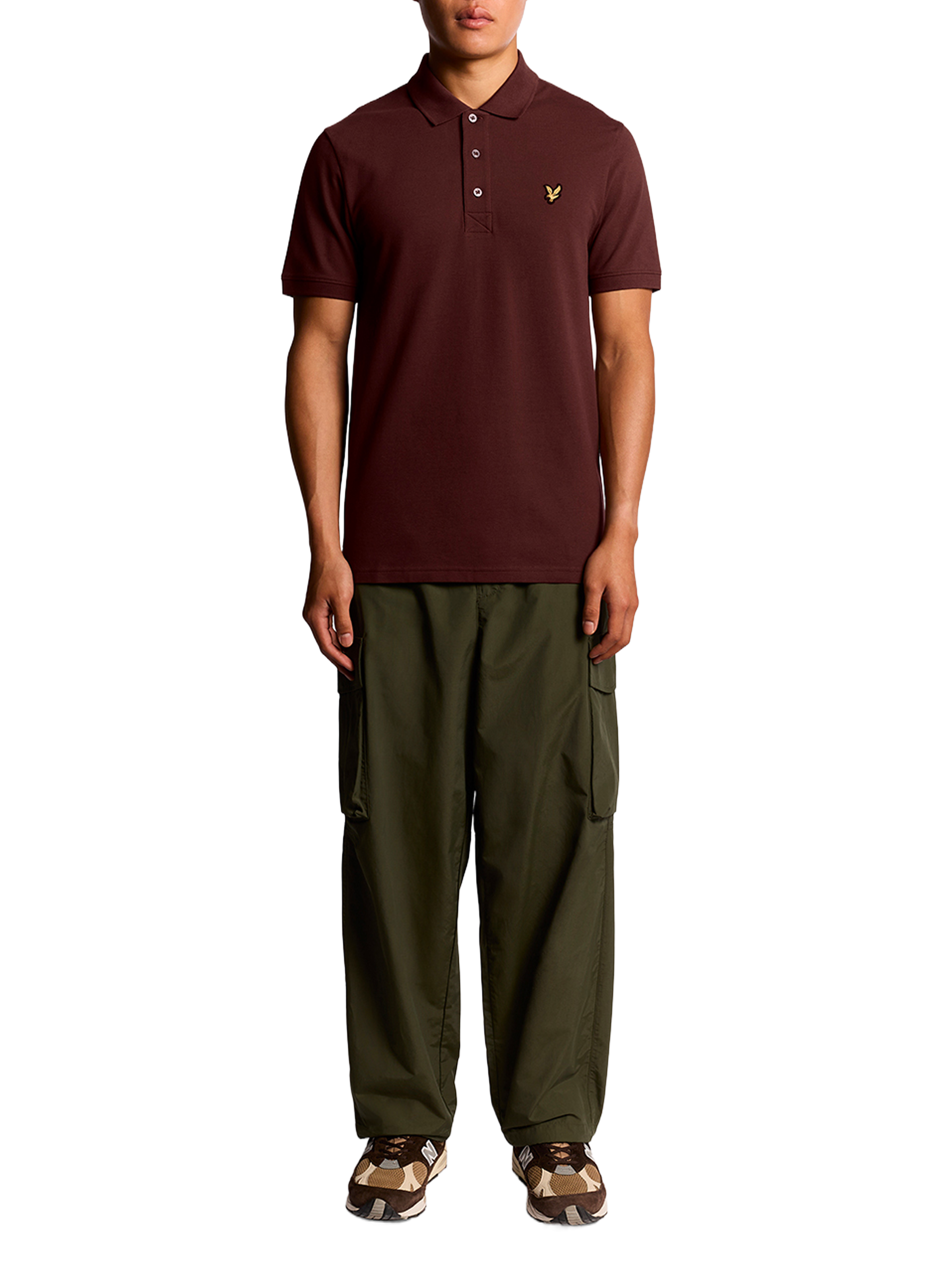 Polo à manches courtes en coton mélangé LYLE & SCOTT Marron