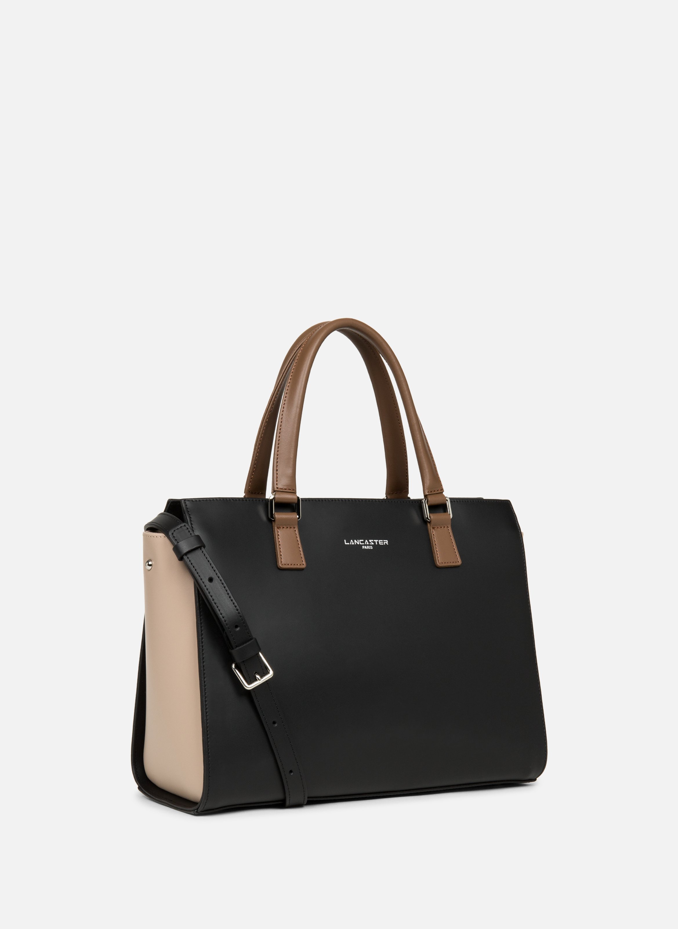 Large tote bag - Smooth LANCASTER Black