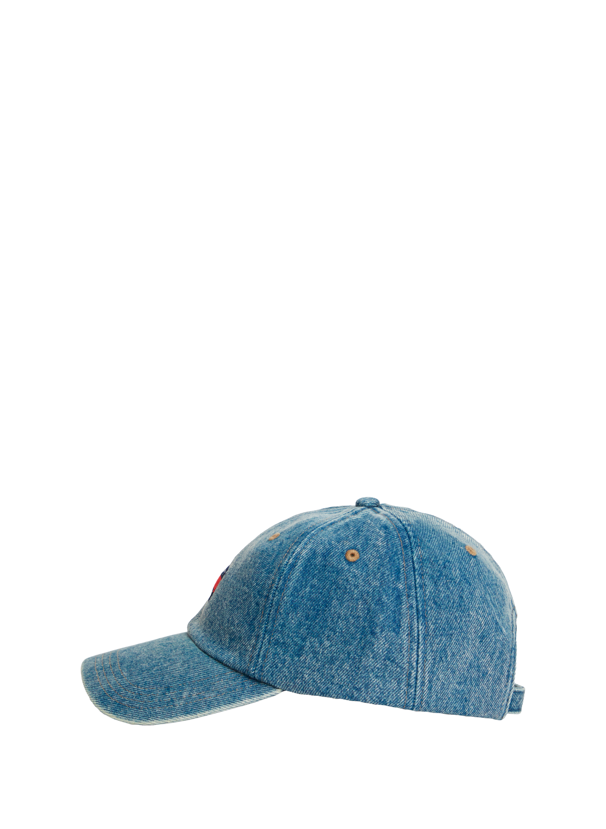Logo denim cotton cap TOMMY HILFIGER Blue