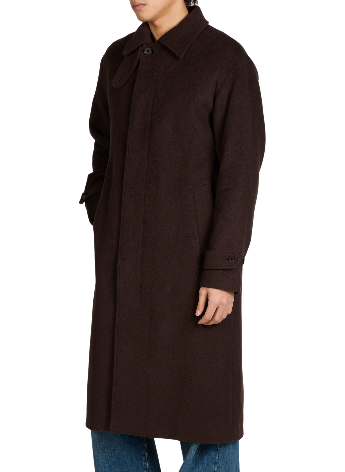 Straight coat with classic collar NN.07 Brown