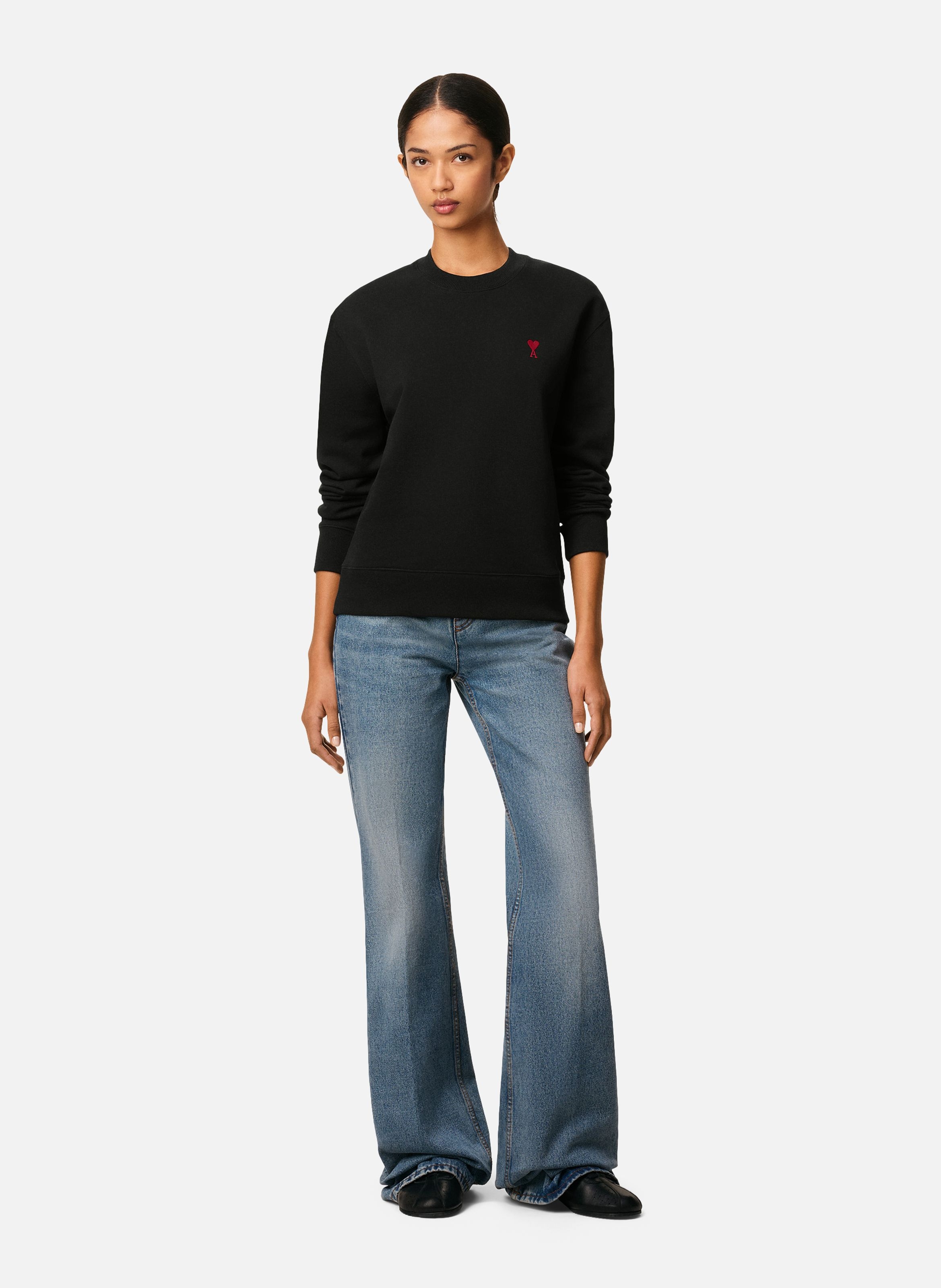 Sweatshirt Ami de Coeur Rouge unisexe AMI PARIS Noir