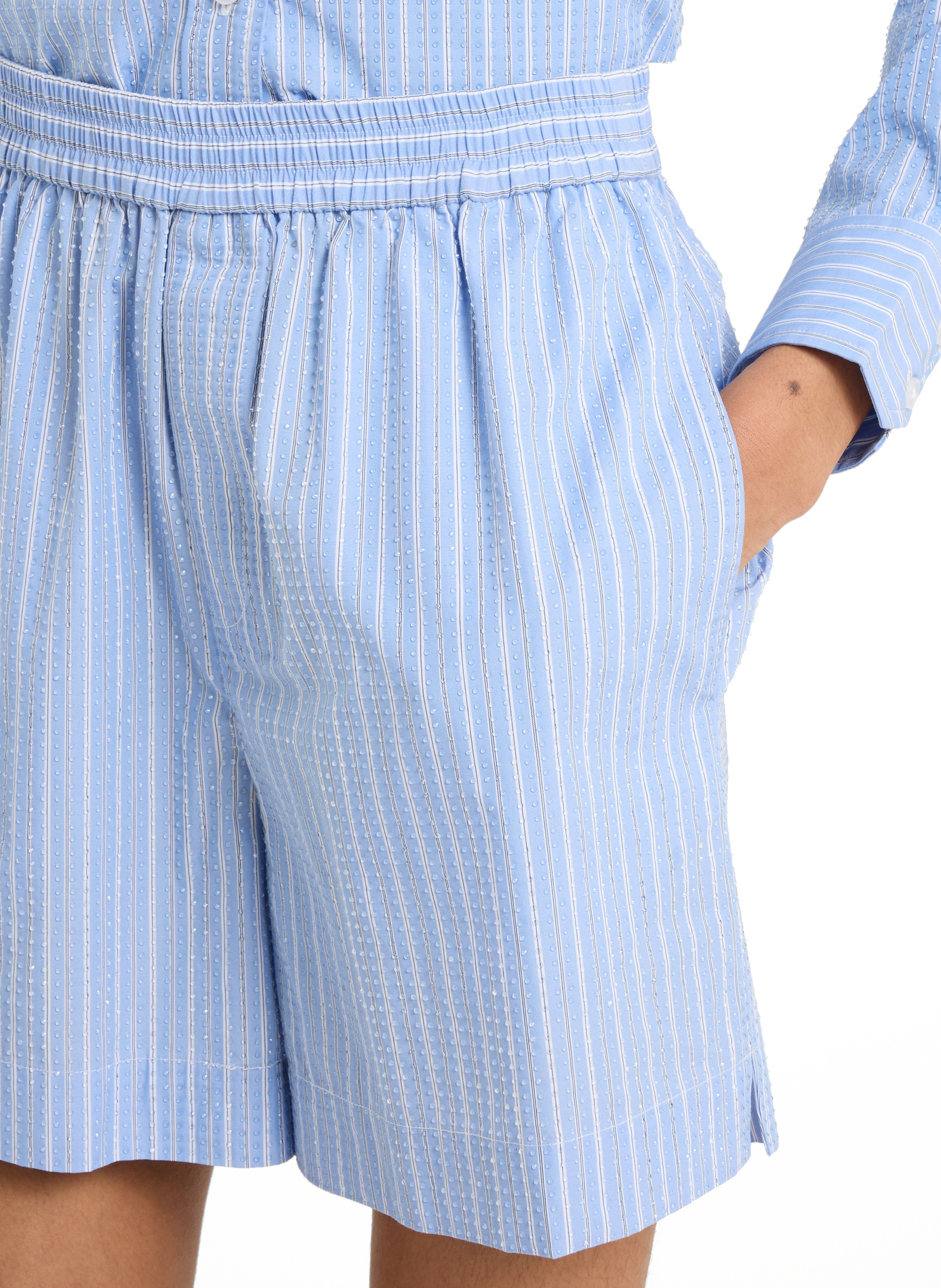 Short with stripes and rhinestones SAISON 1865 Blue