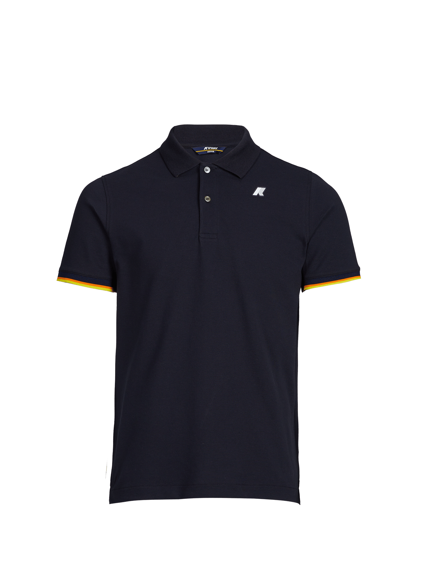 Polo manches courtes en coton mélangé K-WAY Bleu