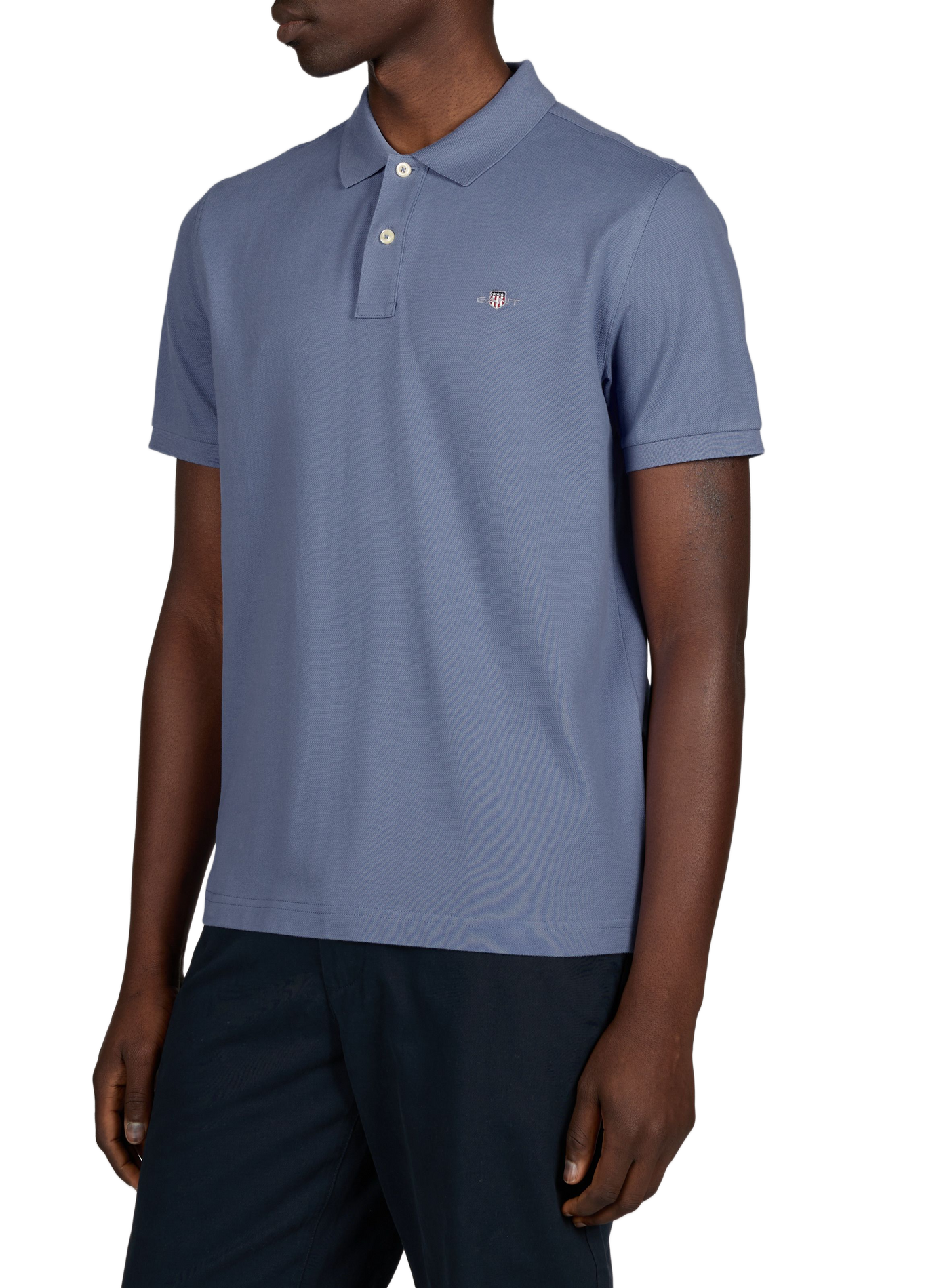 Polo à manches courtes en coton GANT Bleu