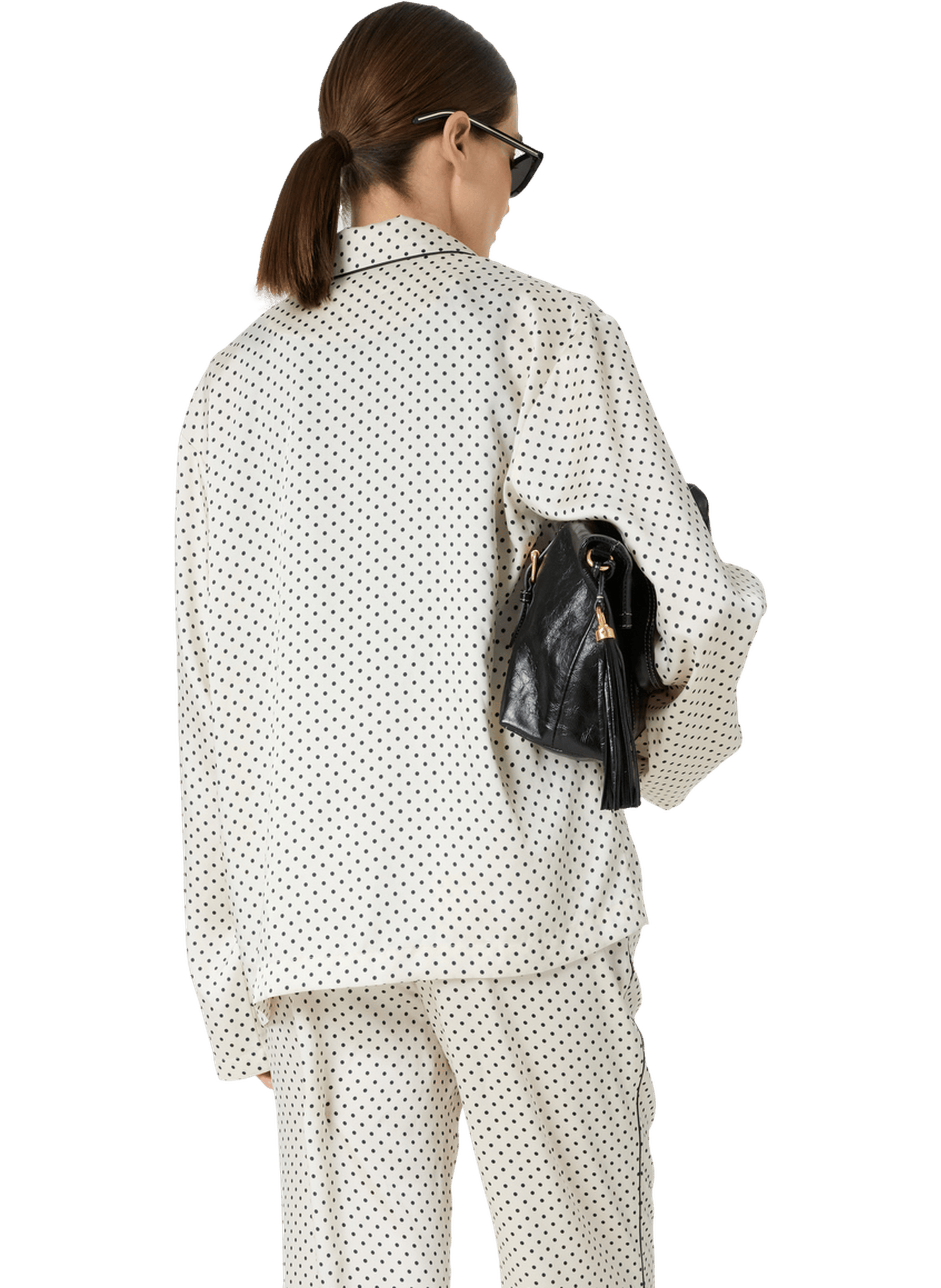 Chemise satinée à pois - cristina GERARD DAREL Beige