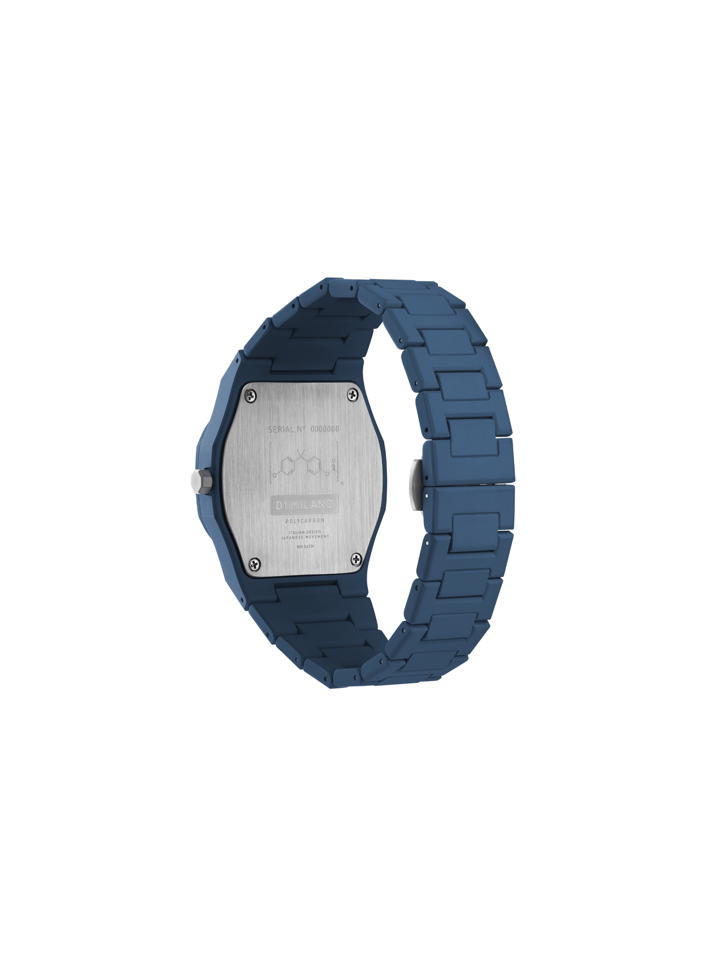 Montre Navy Blue en polycarbonate D1 MILANO Bleu