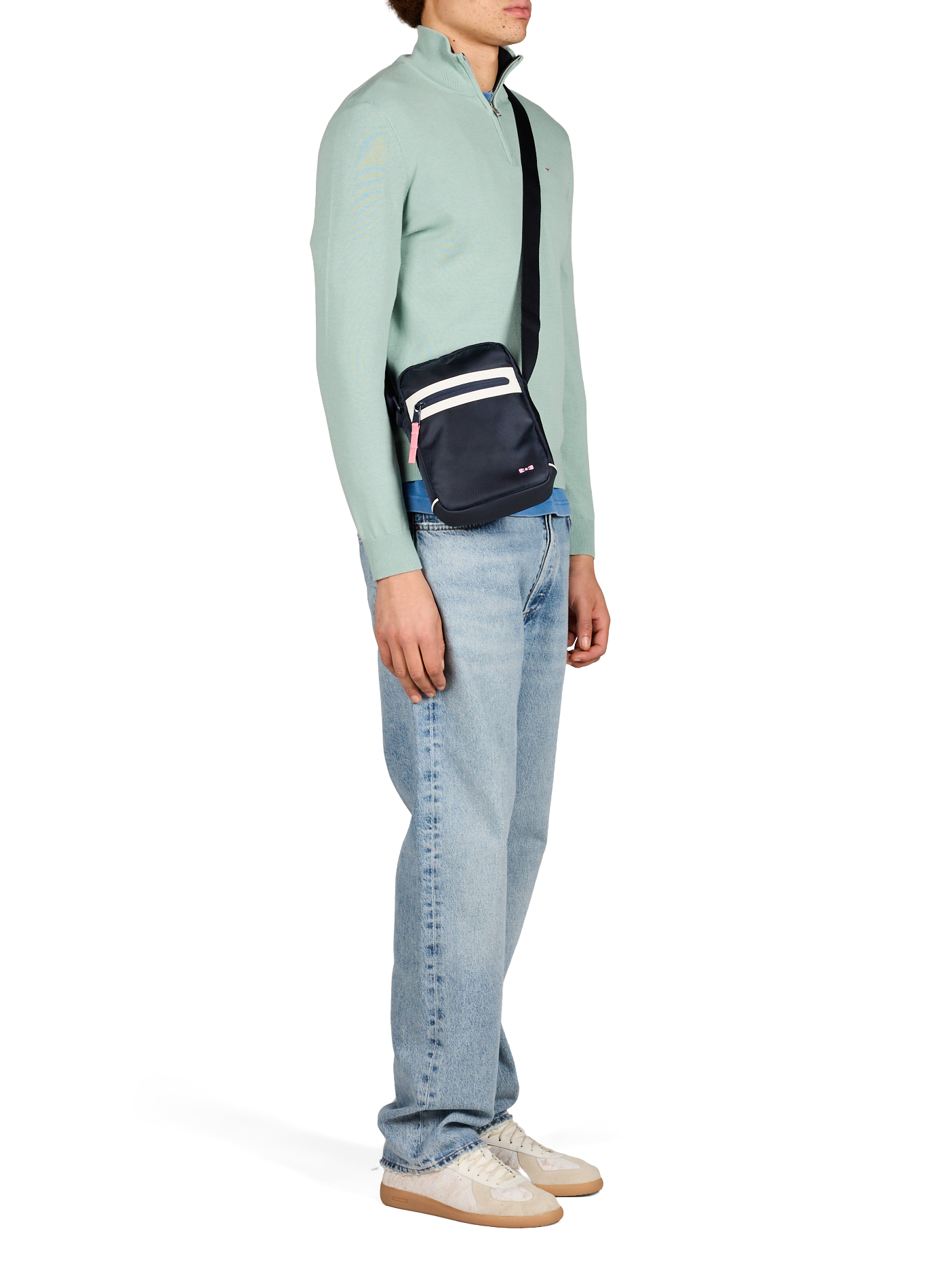 Sacoche bimatière colorblock EDEN PARK Bleu