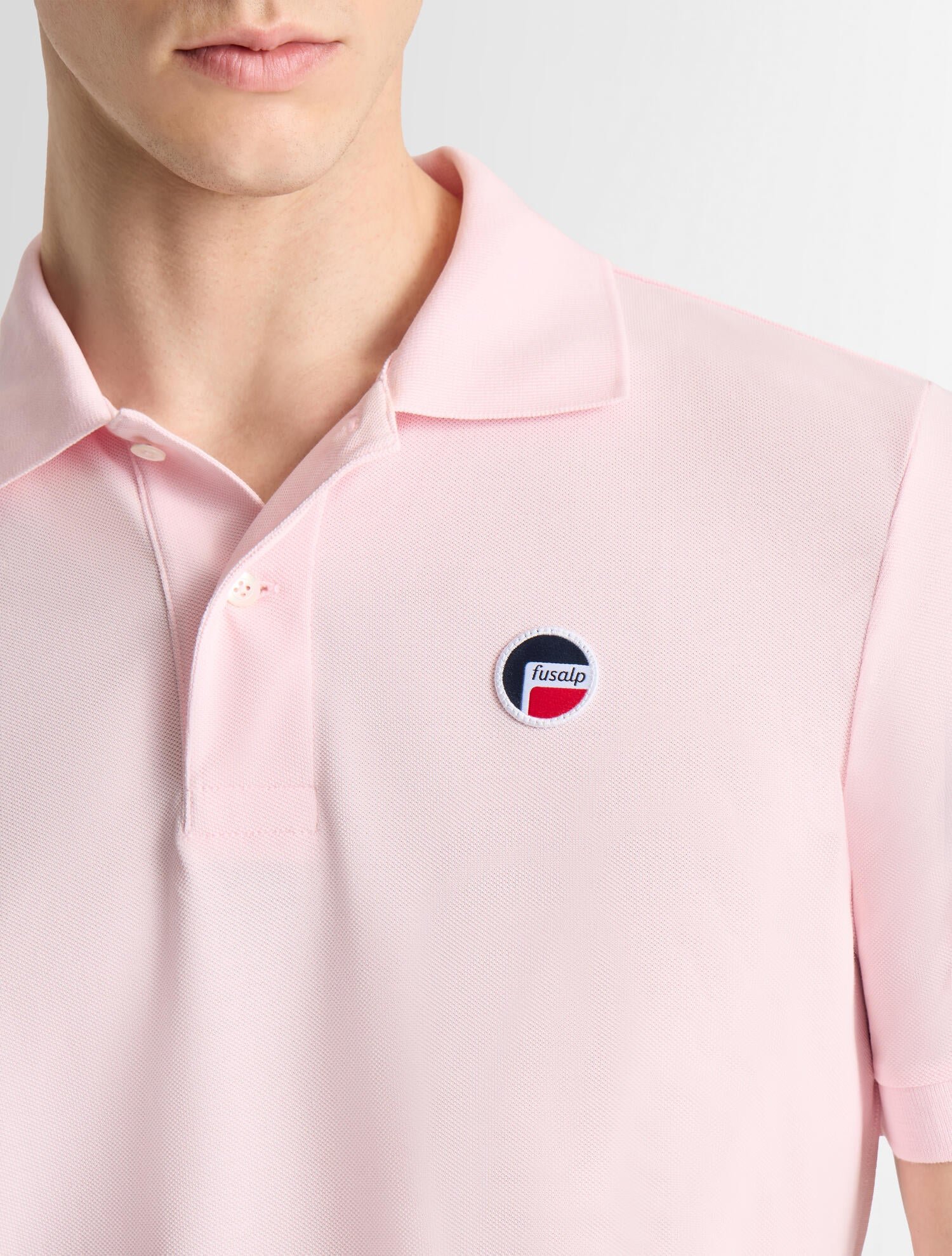 Polo manches courtes gerlo col polo coupe regular FUSALP Rose