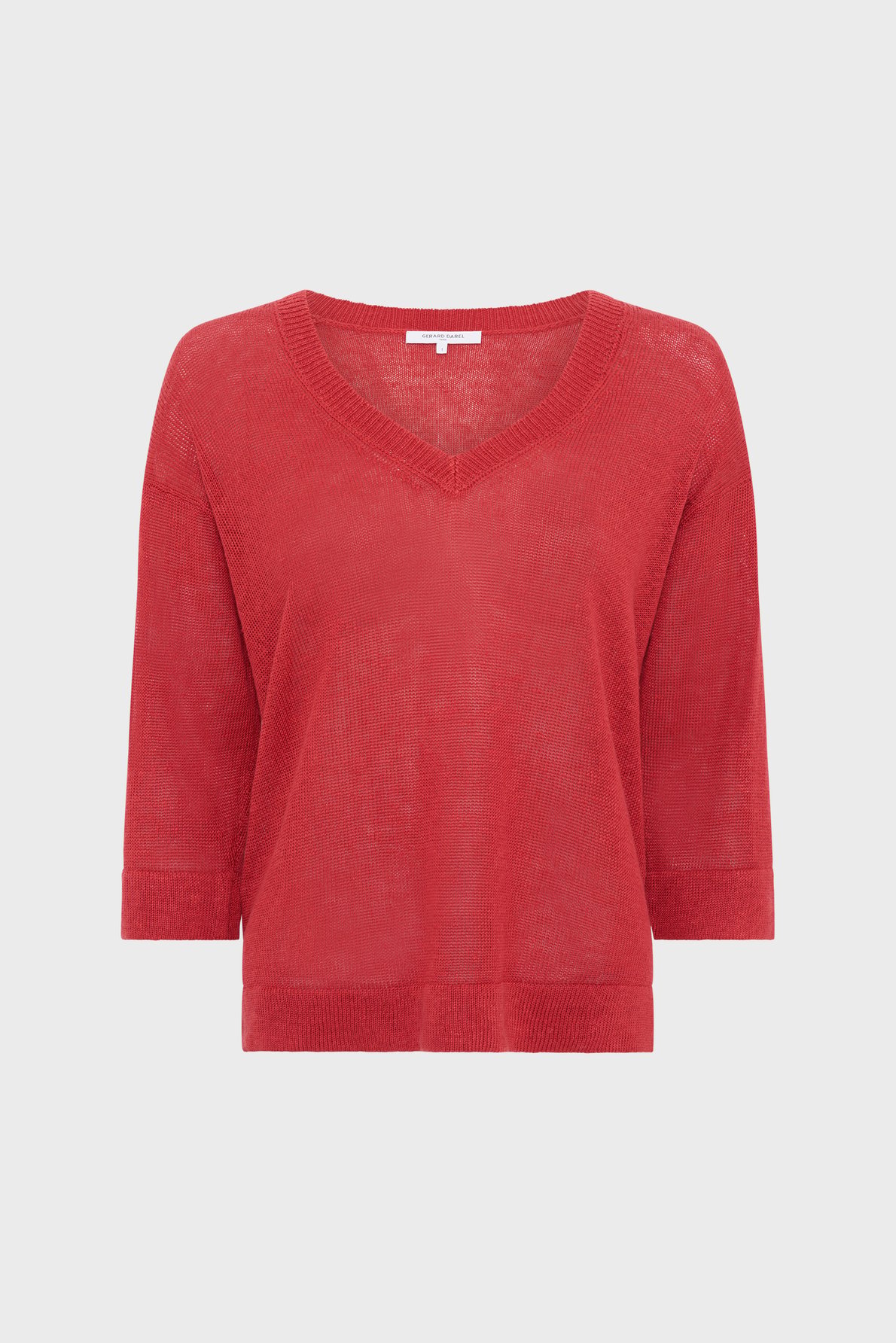 Pull v ample en lin - lylou GERARD DAREL Rouge