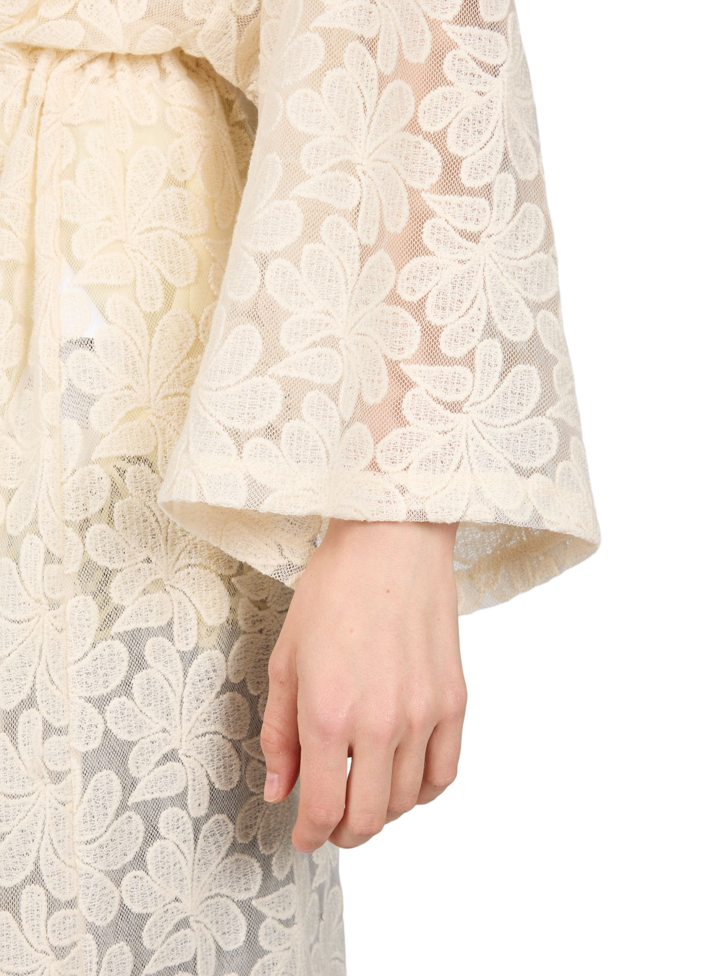 Abito da spiaggia Viodetti in pizzo di misto cotone VILA Beige