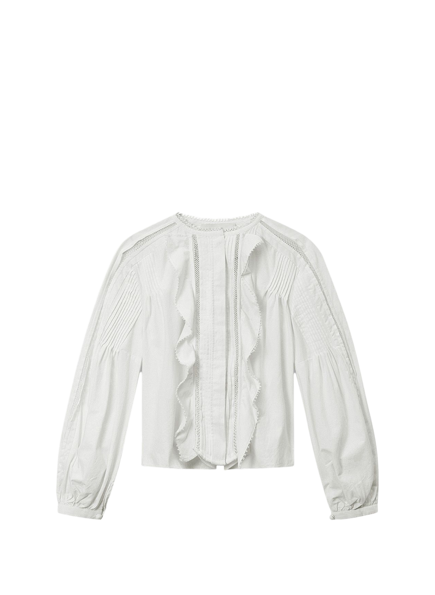 Cubraly cotton shirt with ruffles ISABEL MARANT White