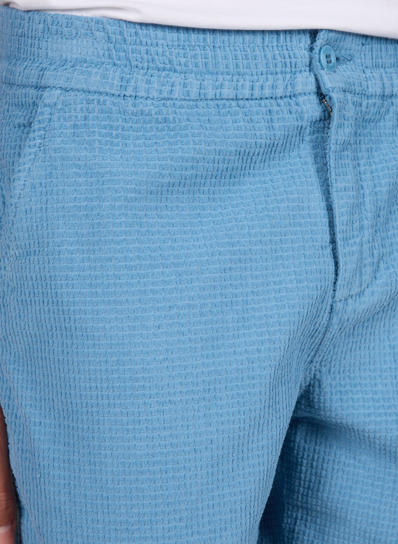 Straight cotton goat shorts FAGUO Blue