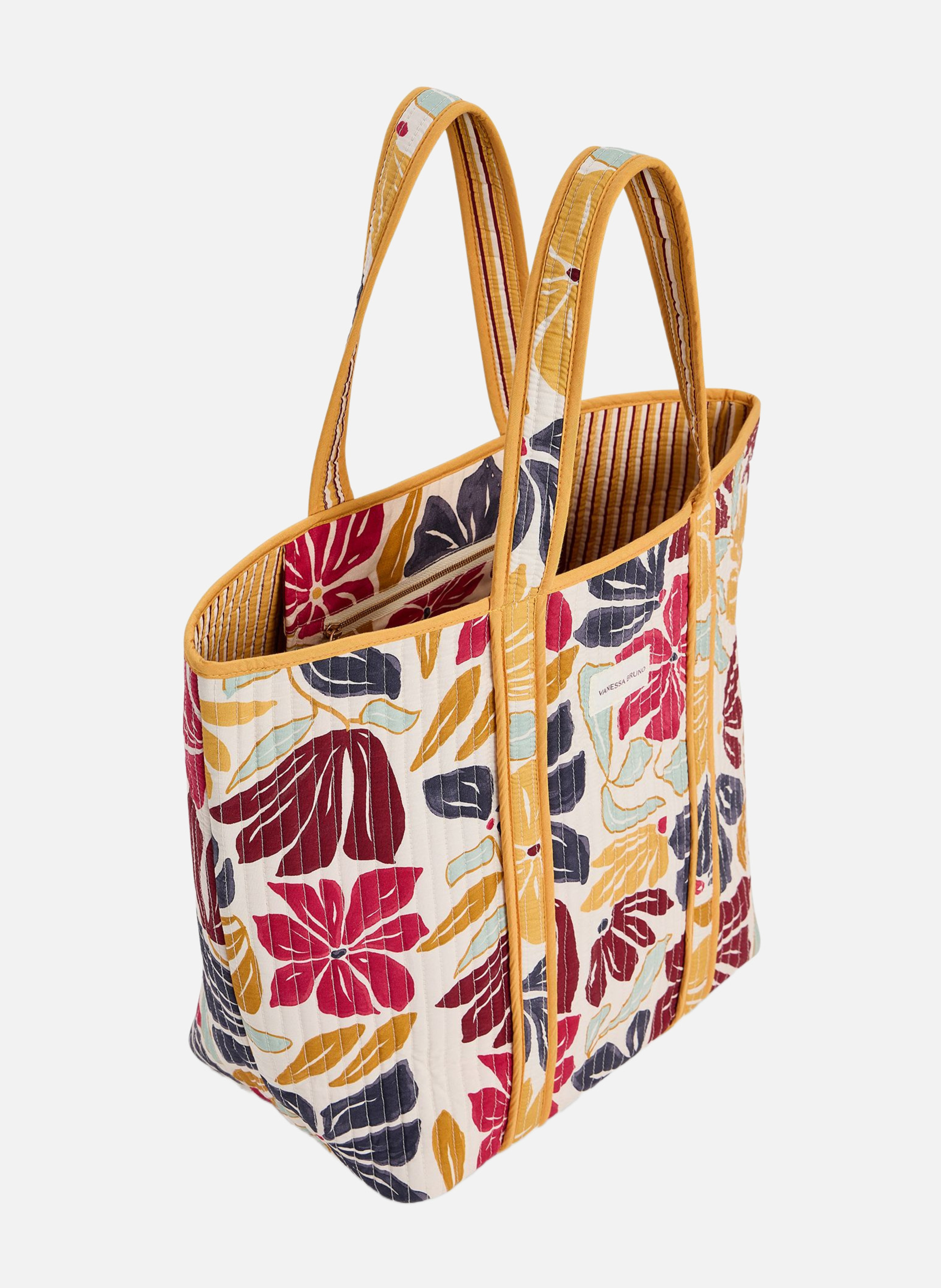 Cabas l zippé en toile VANESSA BRUNO Multicolore
