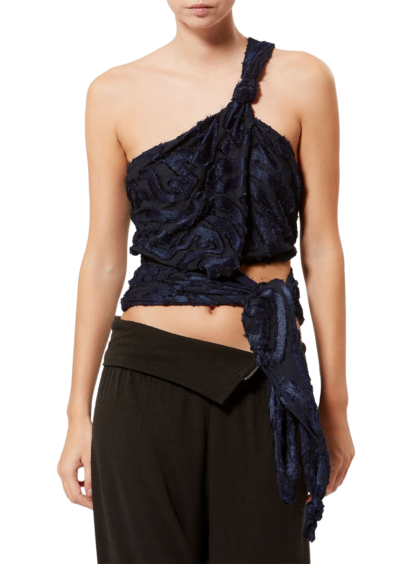 Asymmetrical Leyda jacquard top ISABEL MARANT Blue